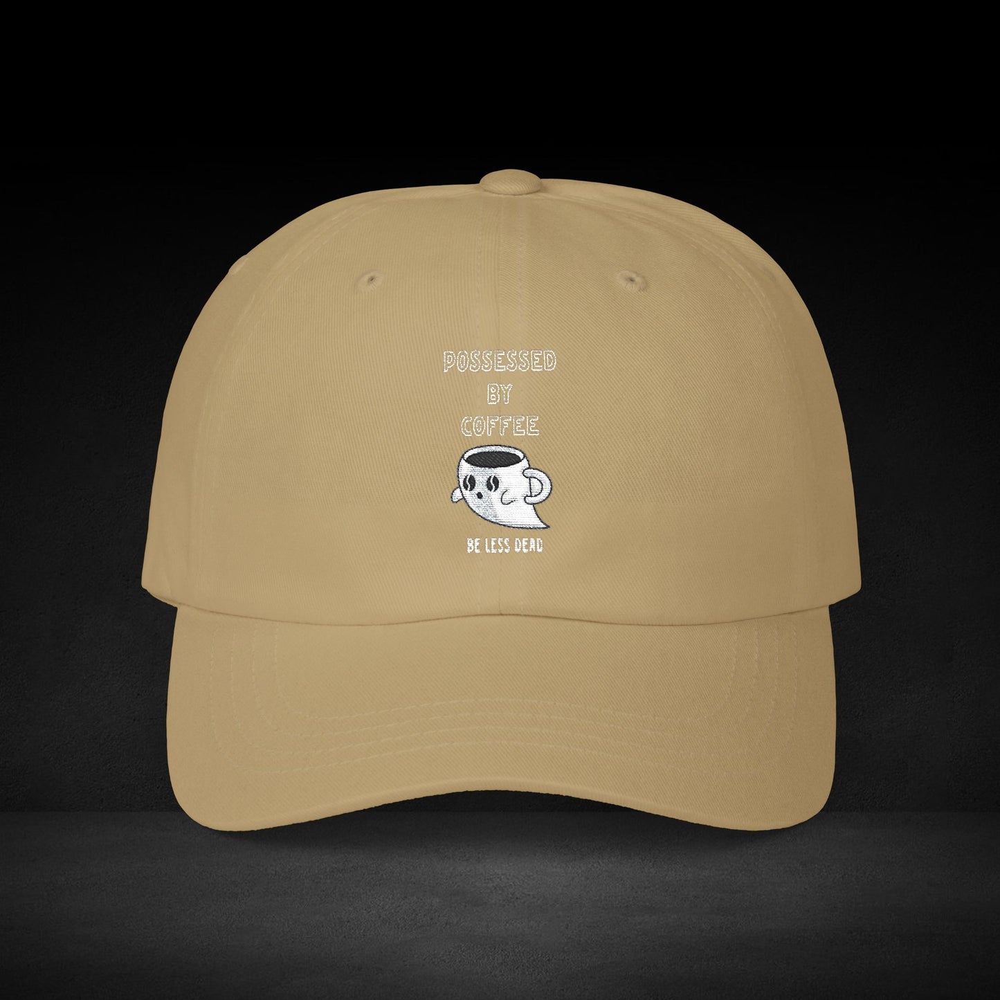 Be Less Dead Ghost Coffee Cap – Spooky Coffee Spirit Baseball Hat