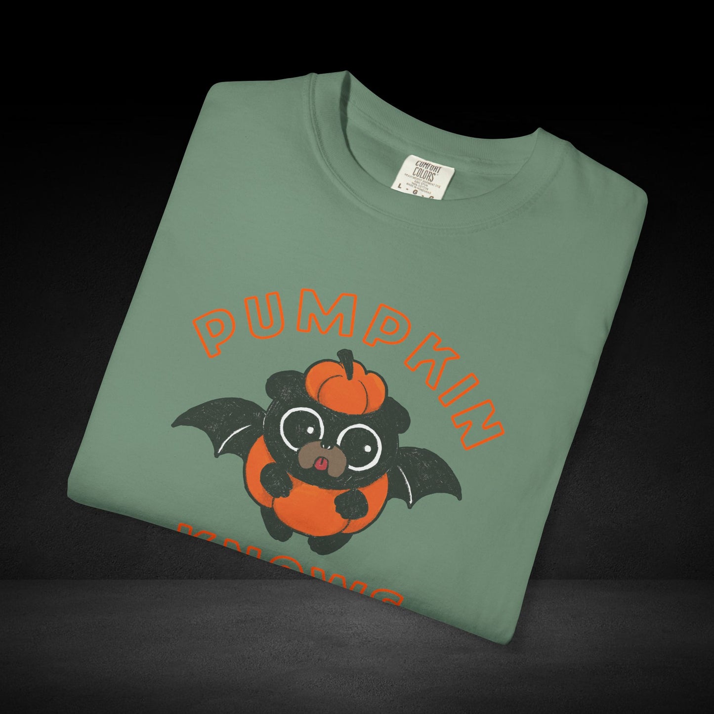 Pumpkin Knows Tee – Cute Bat Pug Pumpkin Halloween Coffee Shirt
