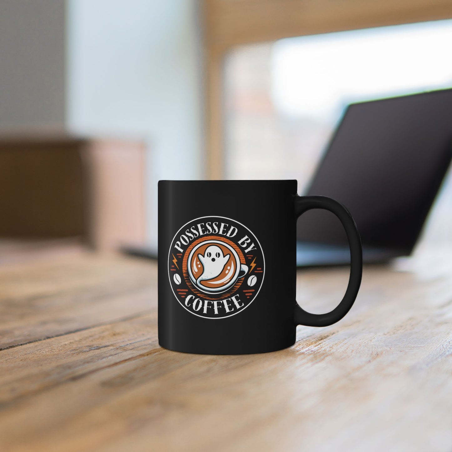 Possessed by Coffee Mug — Black Ceramic 11oz & 15oz