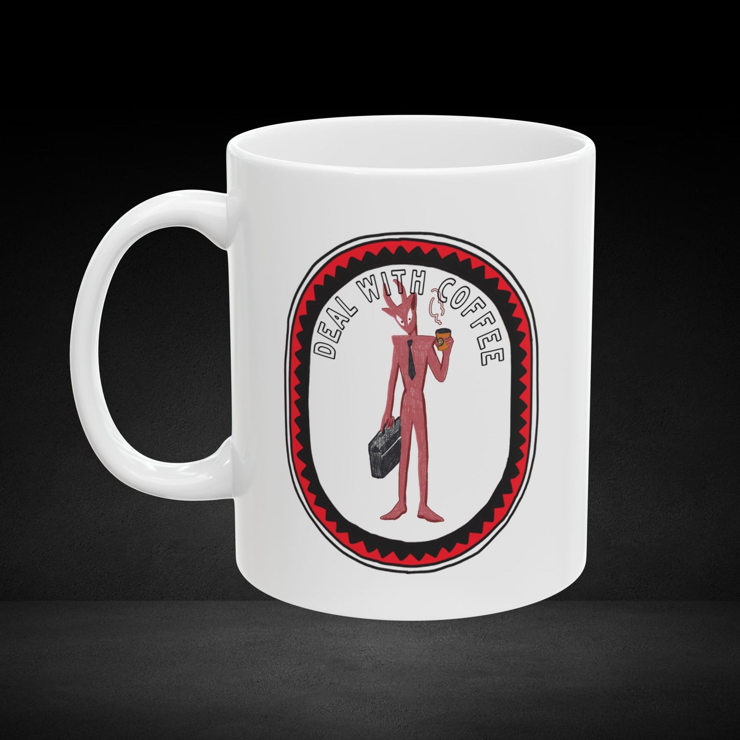 Deal with Coffee – Devil in a Suit Coffee Mug