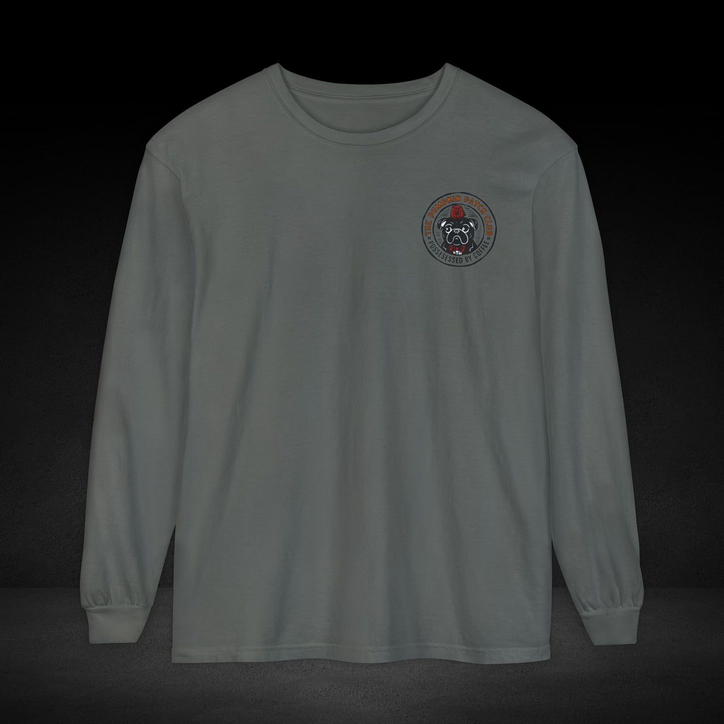 The Pumpkin Patch Club Long Sleeve Tee – Pug & Skull Coffee Edition