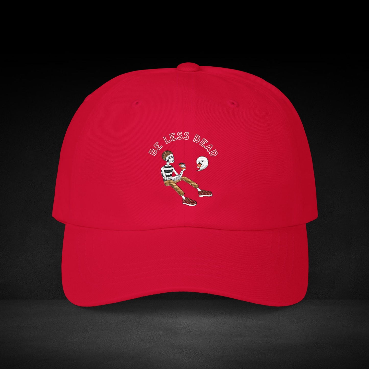 Be Less Dead Skeleton & Ghost Coffee Cap – Caffeinated Spirit Streetwear