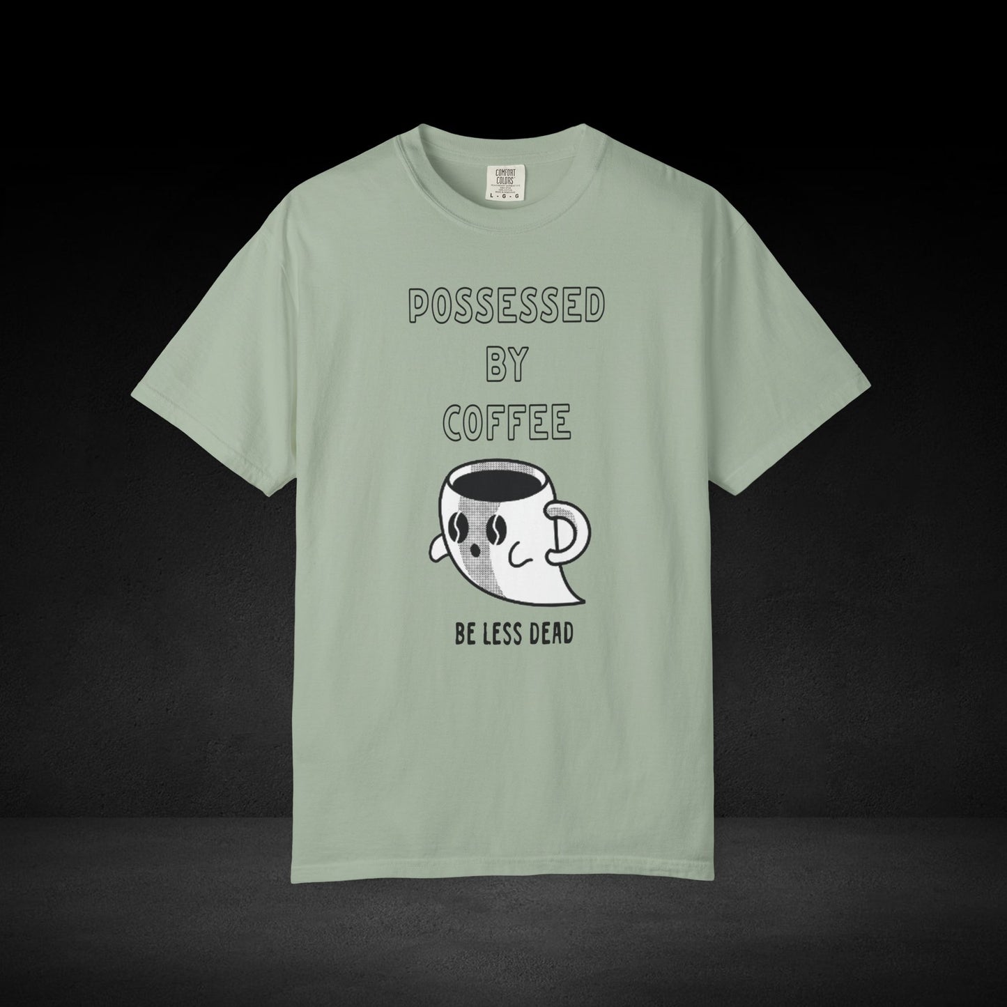 Haunted Brew Tee – Ghost Coffee Cup Character Graphic Shirt