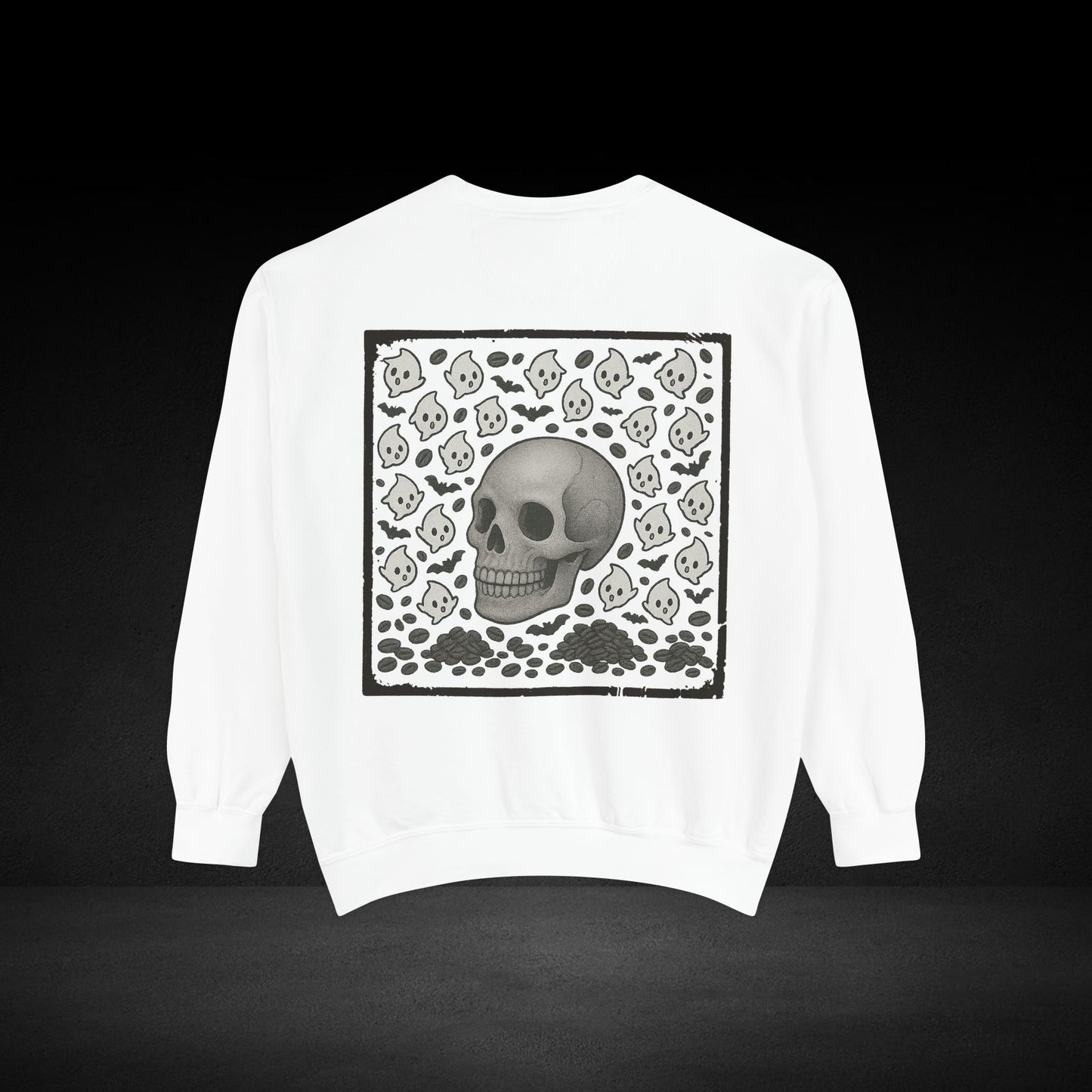 Possessed by Coffee Ghost & Skull Sweatshirt – Haunted Roast Collection