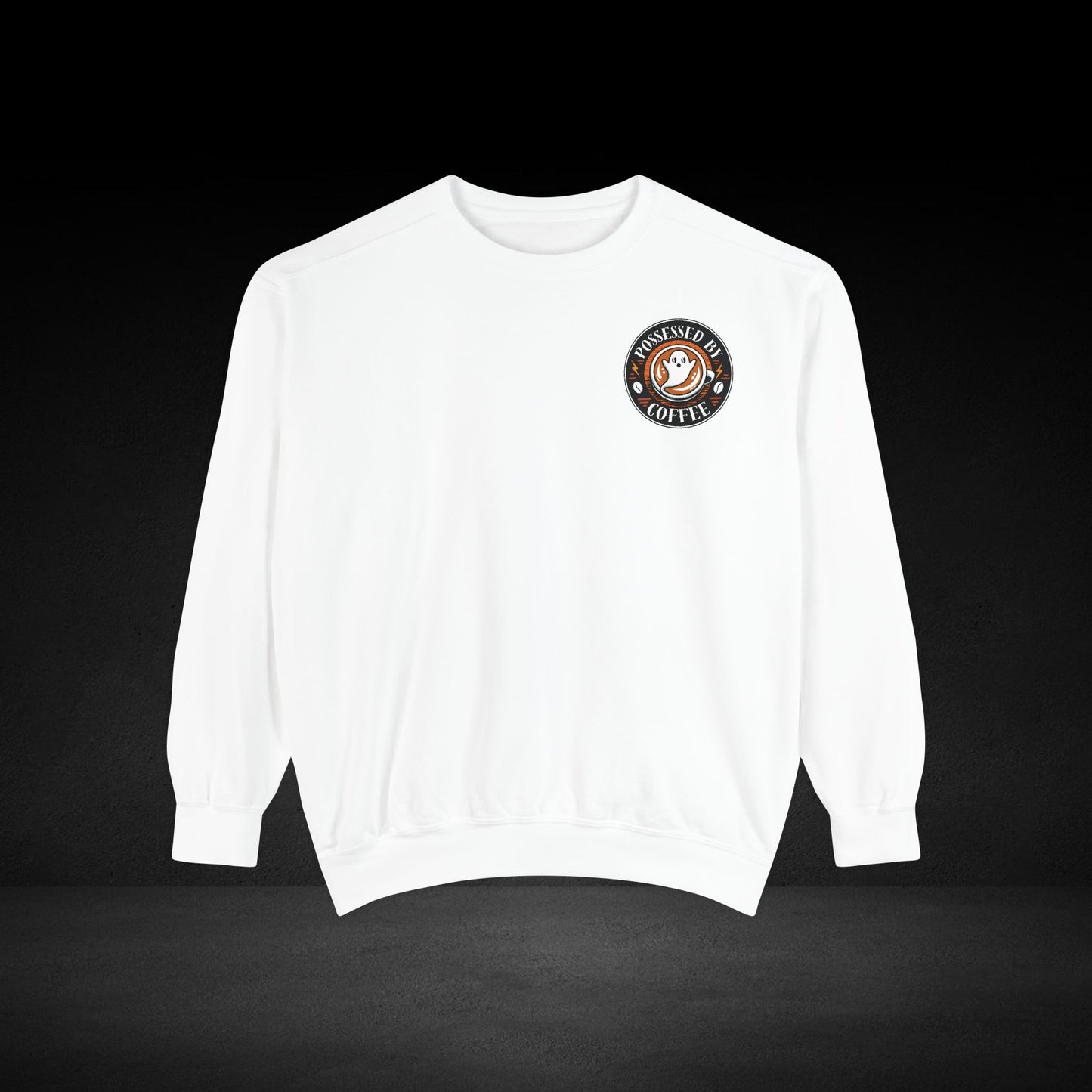 Possessed by Coffee Ghost & Skull Sweatshirt – Haunted Roast Collection