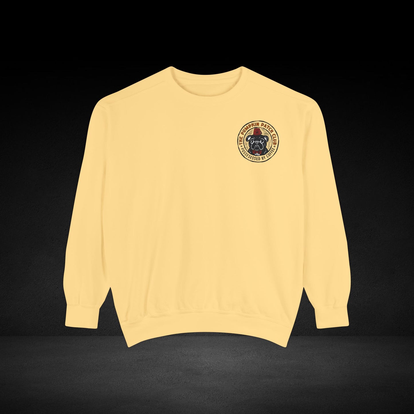 Pumpkin Patch Club Pug & Skull Sweatshirt – Possessed by Coffee Collection