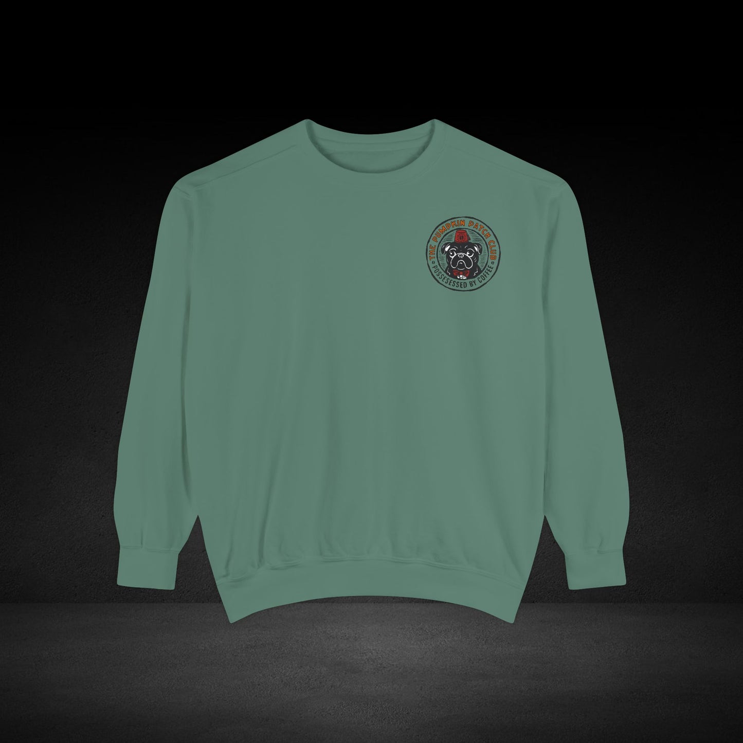 Pumpkin Patch Club Pug & Skull Sweatshirt – Possessed by Coffee Collection