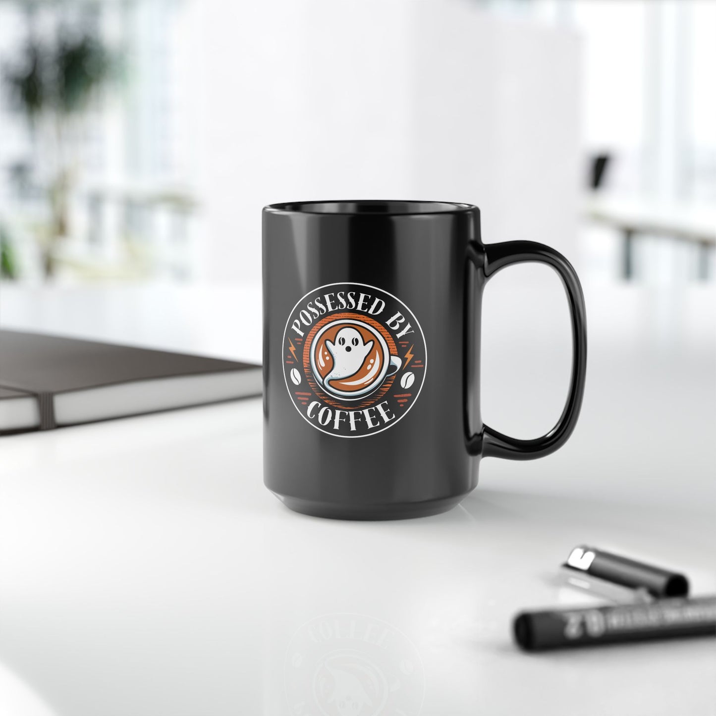 Possessed by Coffee Mug — Black Ceramic 11oz & 15oz