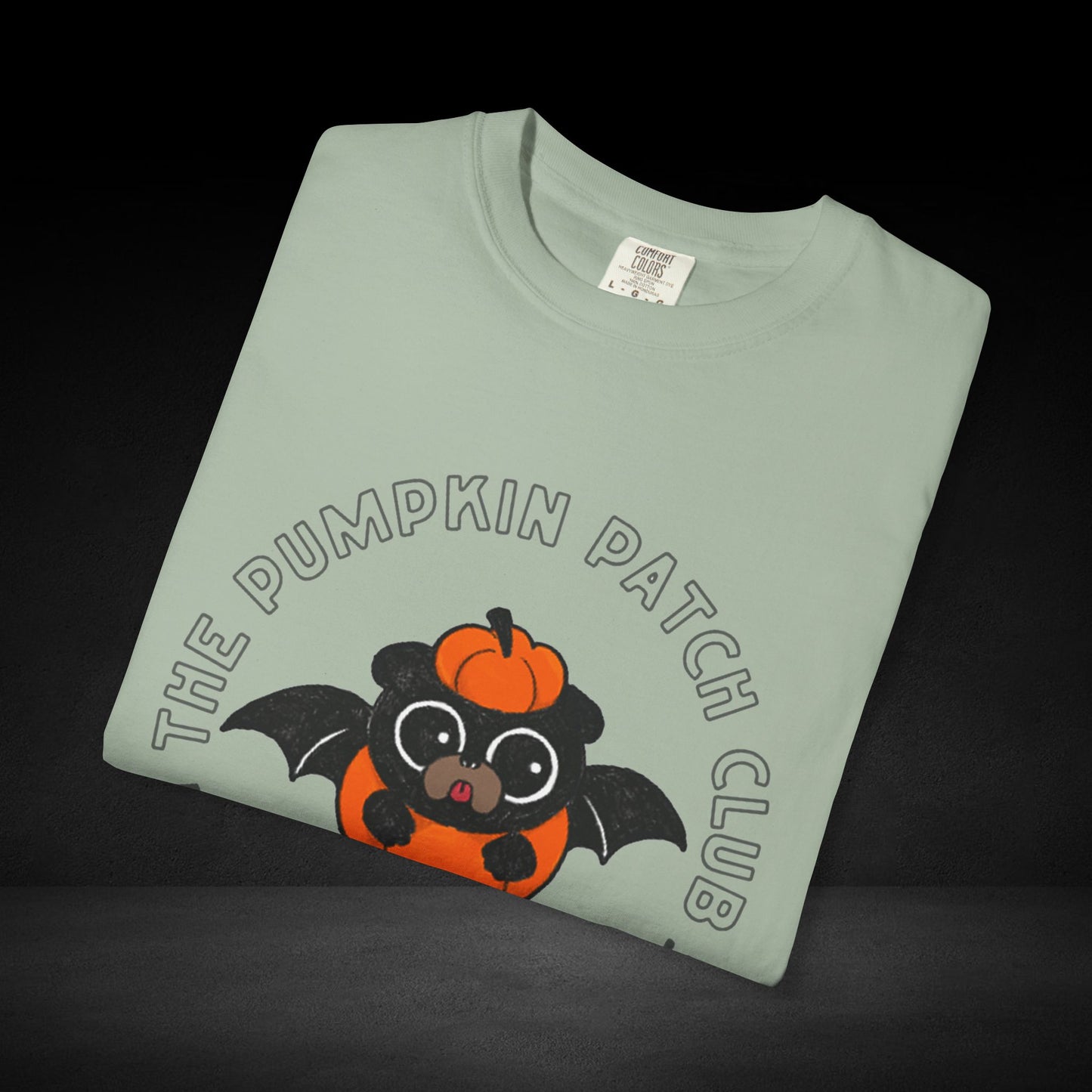 Pumpkin Patch Club Bat Pug Tee – Cute Pumpkin Coffee Lover Halloween Shirt