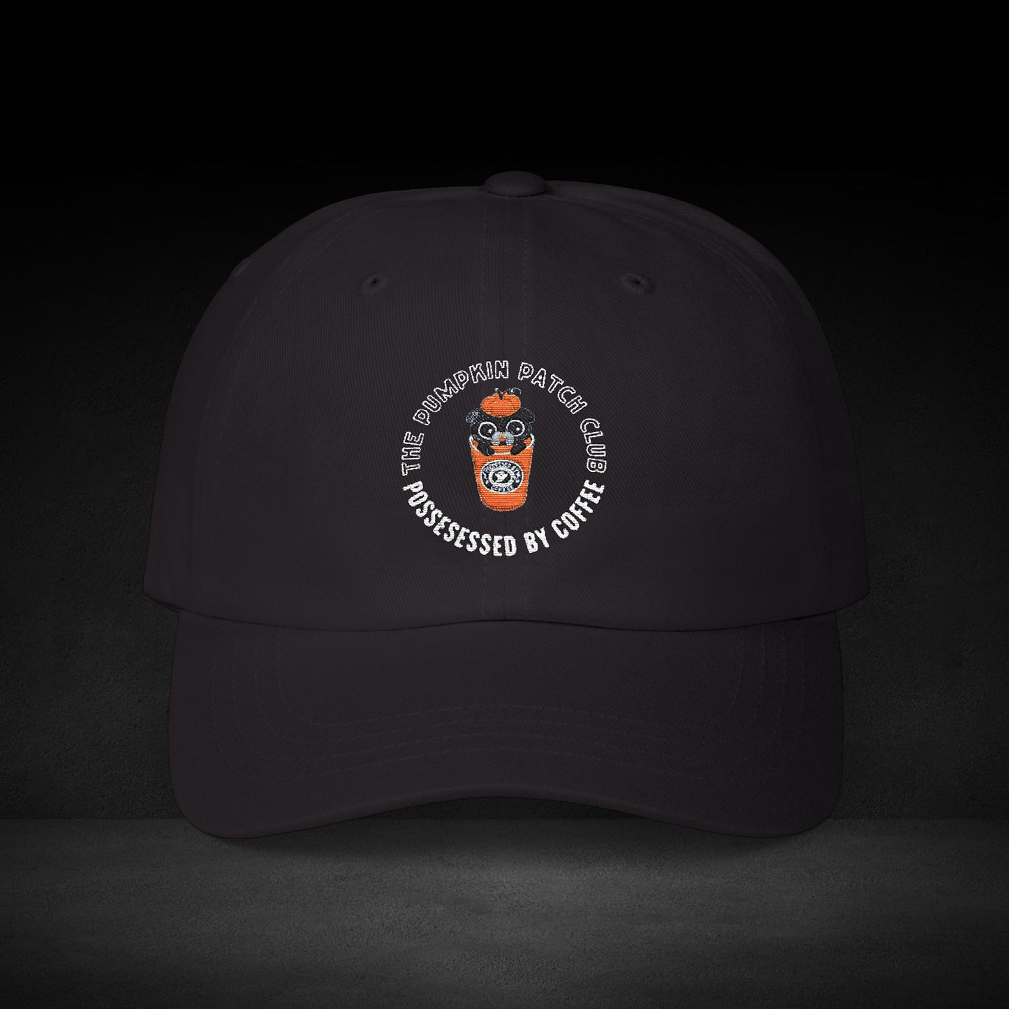 Pumpkin Patch Club Cap – Possessed by Coffee Halloween Pumpkin Bat Hat