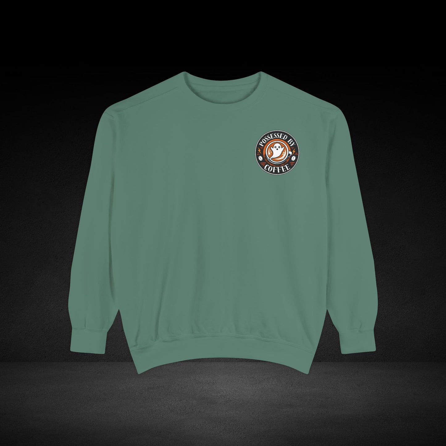 Possessed by Coffee Ghost & Skull Sweatshirt – Haunted Roast Collection