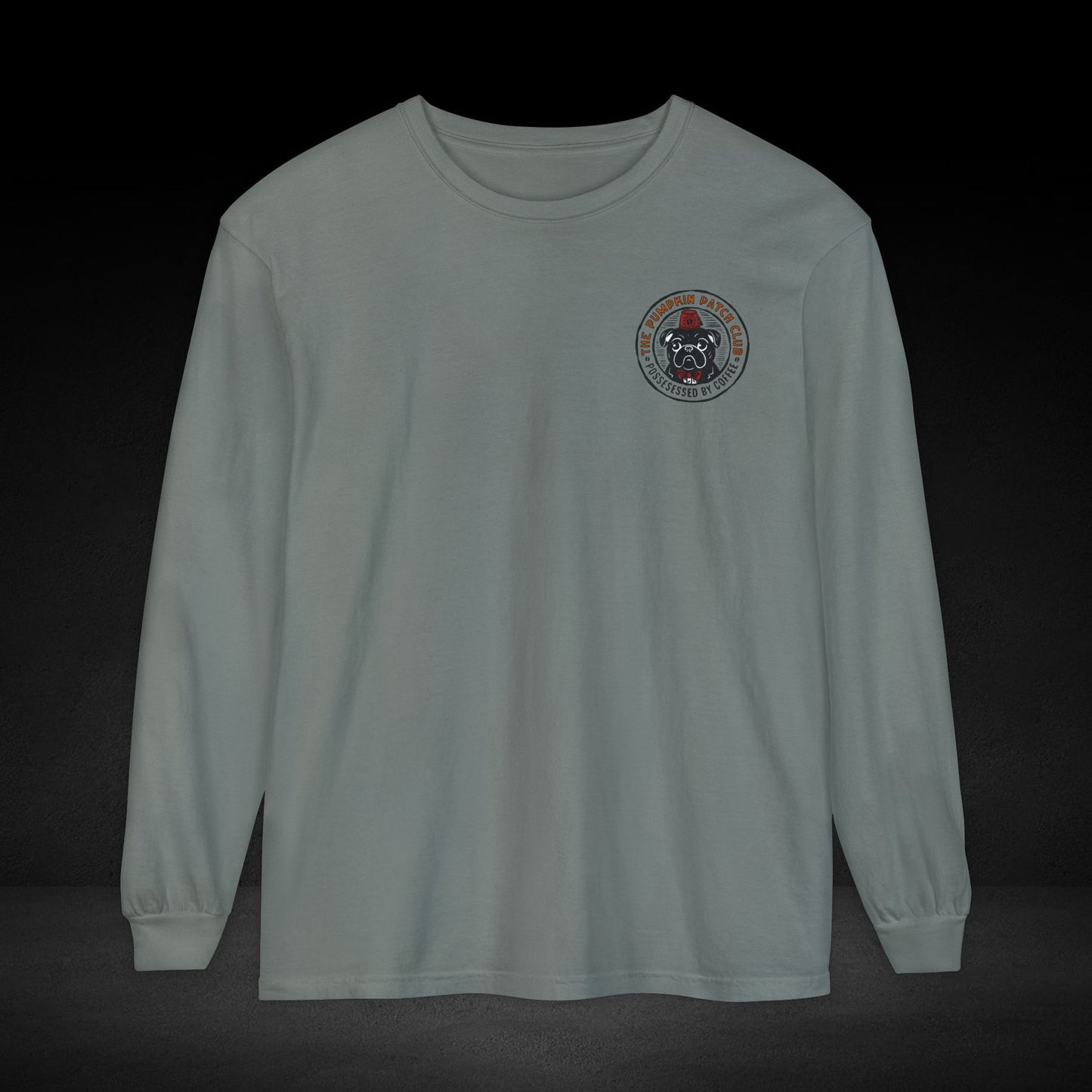 The Pumpkin Patch Club Long Sleeve Tee – Pug & Skull Coffee Edition