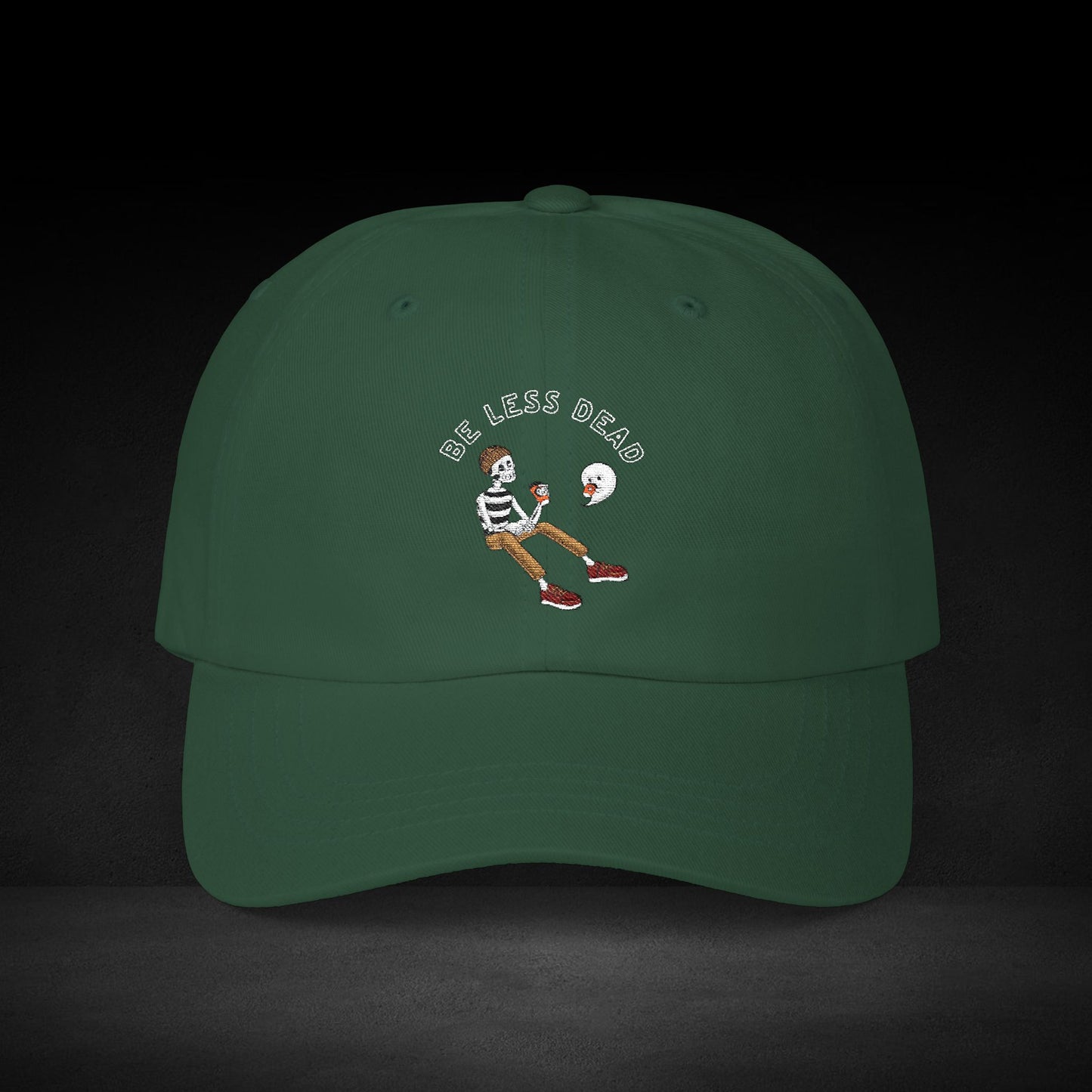 Be Less Dead Skeleton & Ghost Coffee Cap – Caffeinated Spirit Streetwear