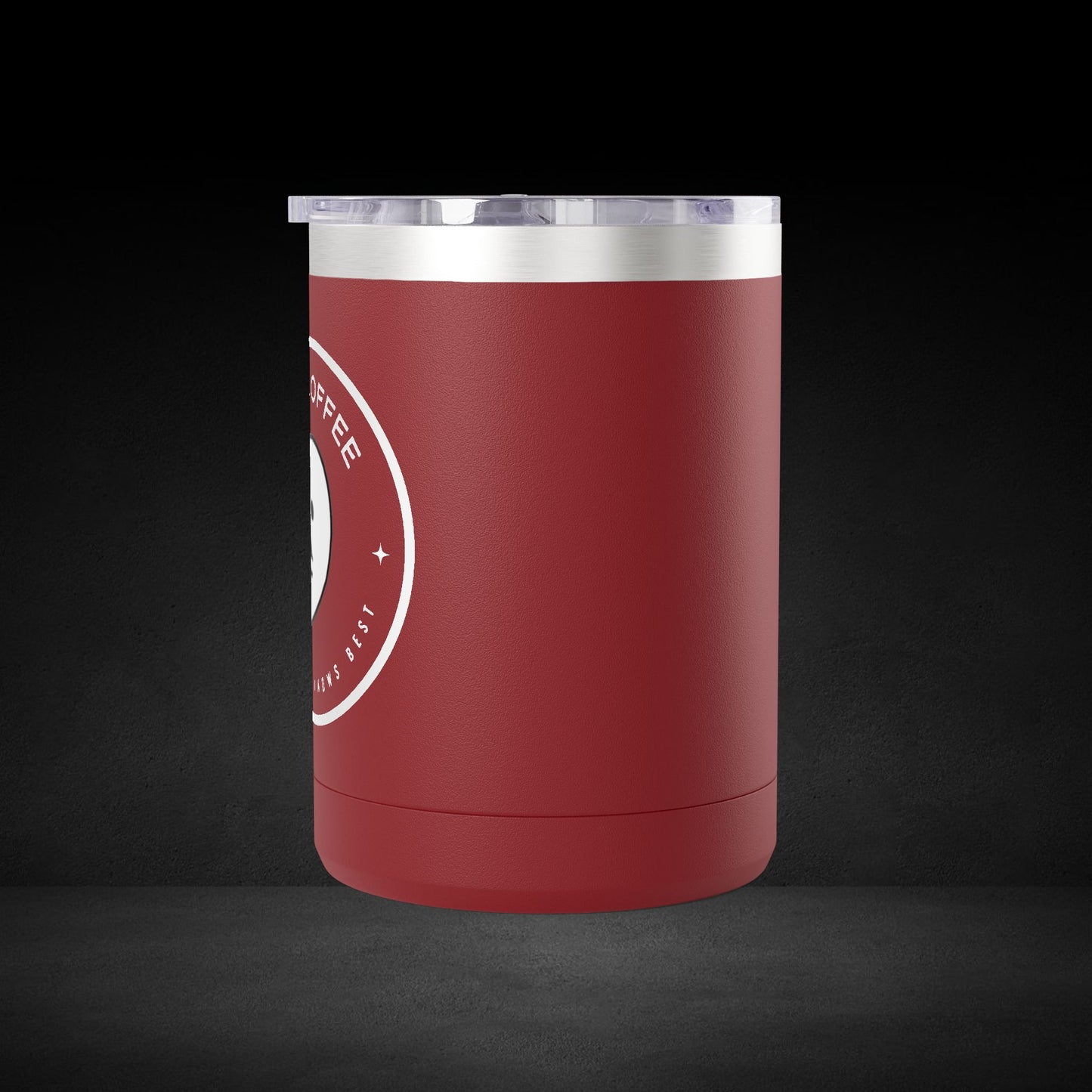 Hot Coffee The Spirit Knows Best Ghost Travel Mug - Minimalist Badge Design Coffee Cup