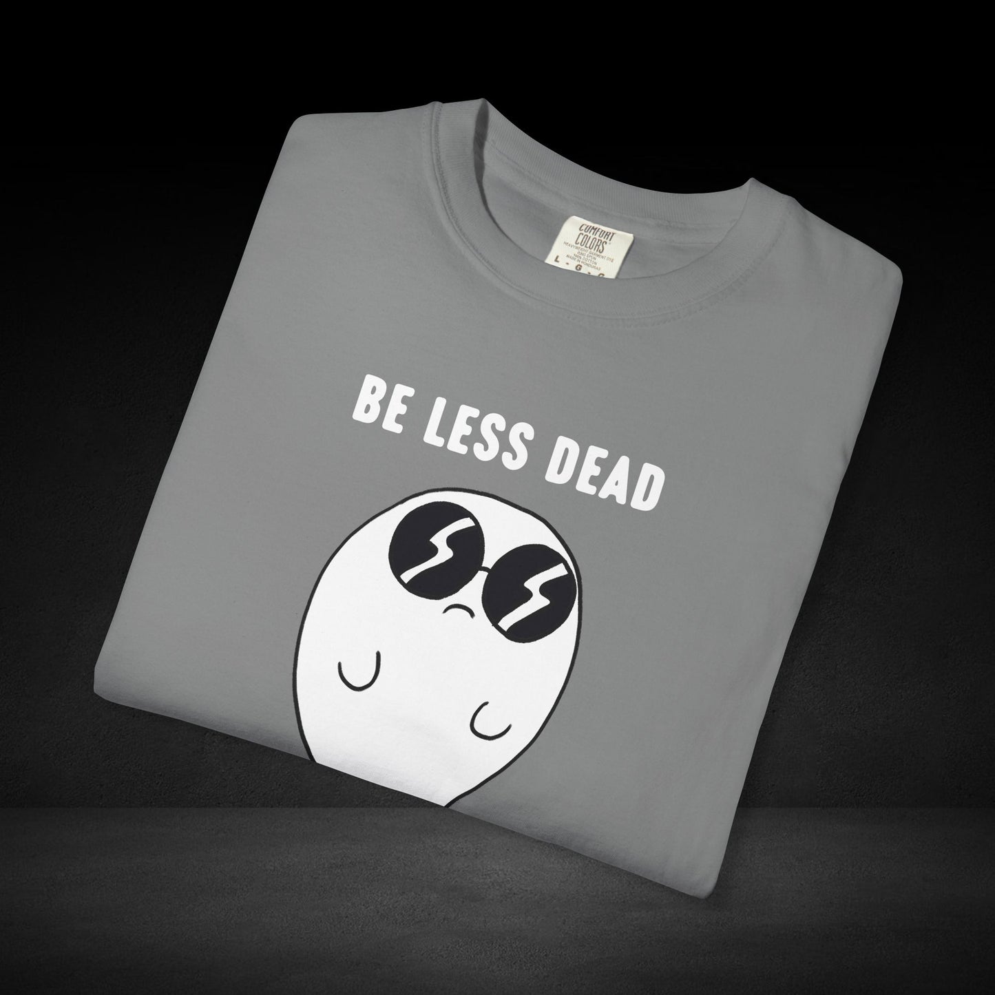 Be Less Dead Ghost Tee – Cool Ghost in Shades Graphic Coffee Shirt