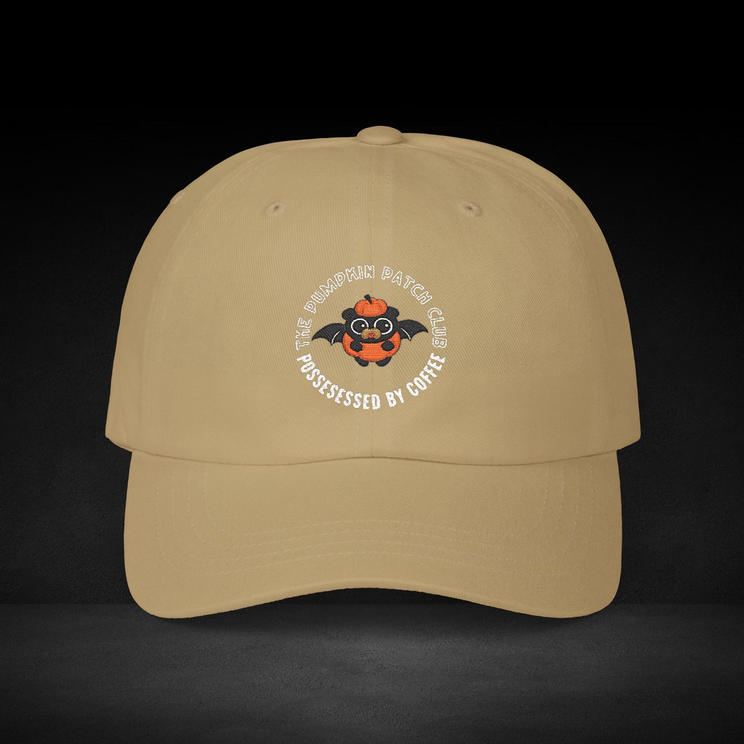 Pumpkin Patch Club Cap – Possessed by Coffee Bat Pumpkin Halloween Hat