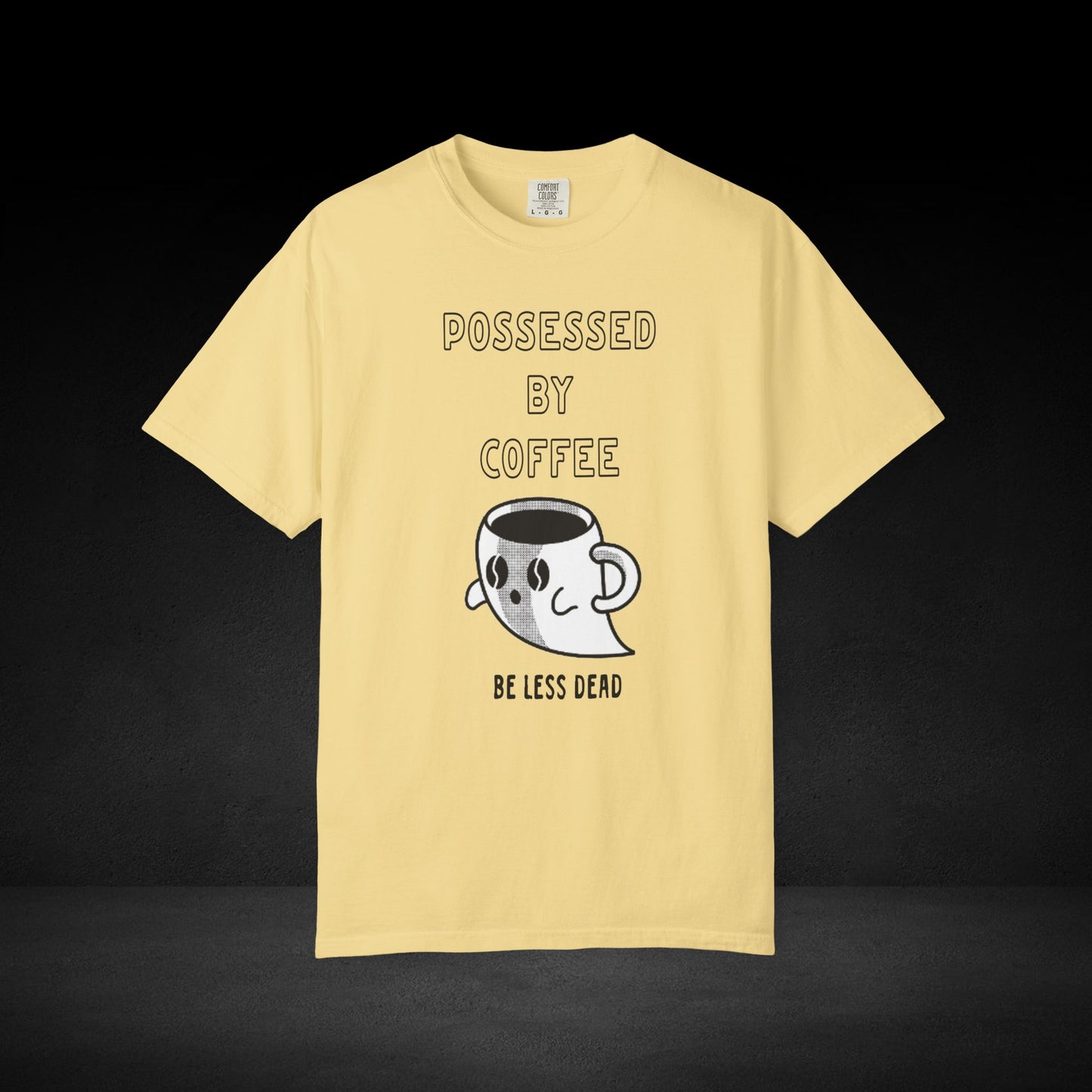 Haunted Brew Tee – Ghost Coffee Cup Character Graphic Shirt
