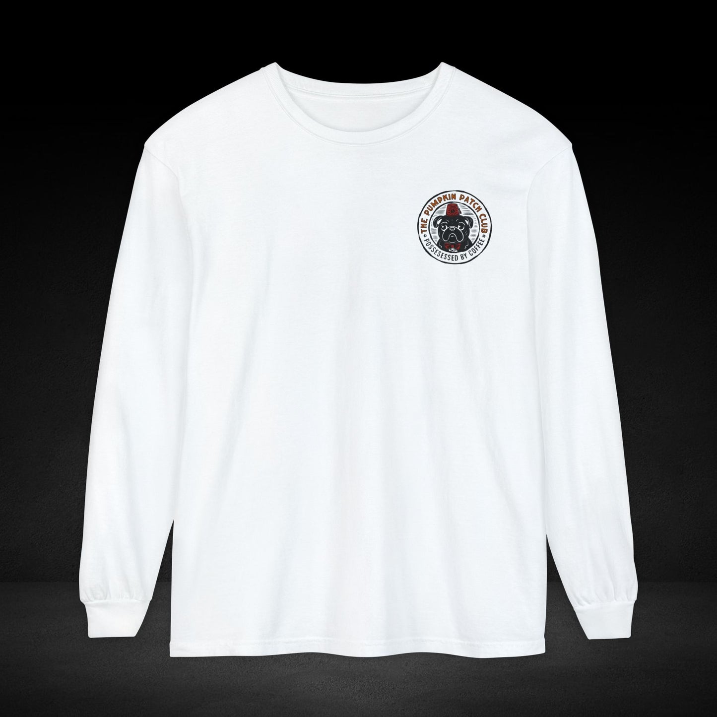 The Pumpkin Patch Club Long Sleeve Tee – Pug & Skull Coffee Edition