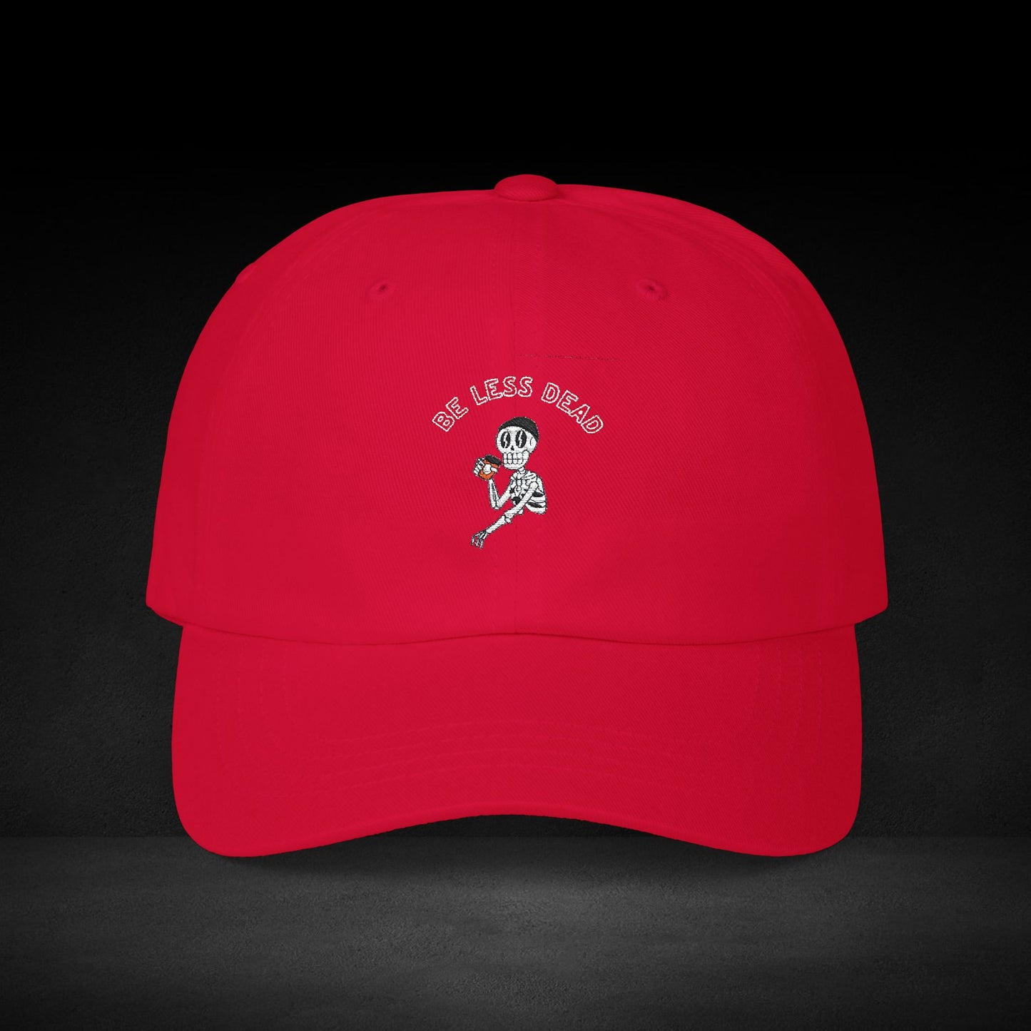 Be Less Dead Skeleton Coffee Cap – Bold Coffee Spirit Baseball Hat