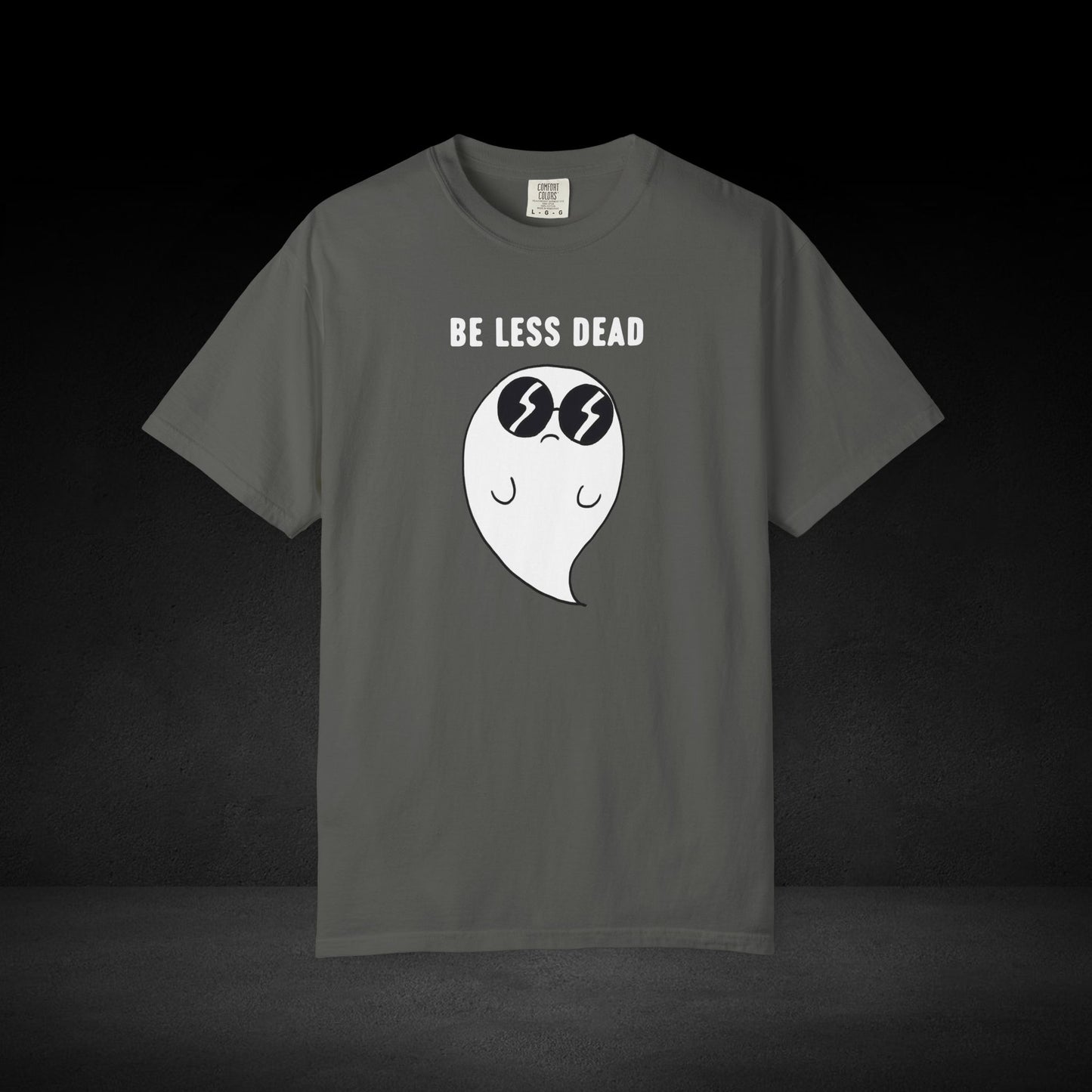 Be Less Dead Ghost Tee – Cool Ghost in Shades Graphic Coffee Shirt