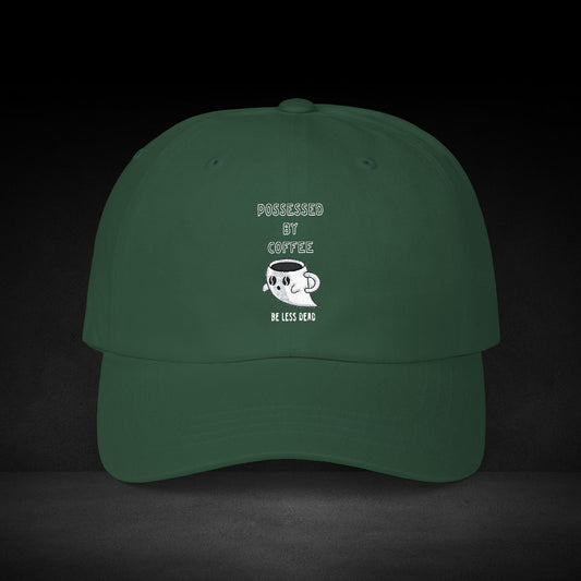 Be Less Dead Ghost Coffee Cap – Spooky Coffee Spirit Baseball Hat