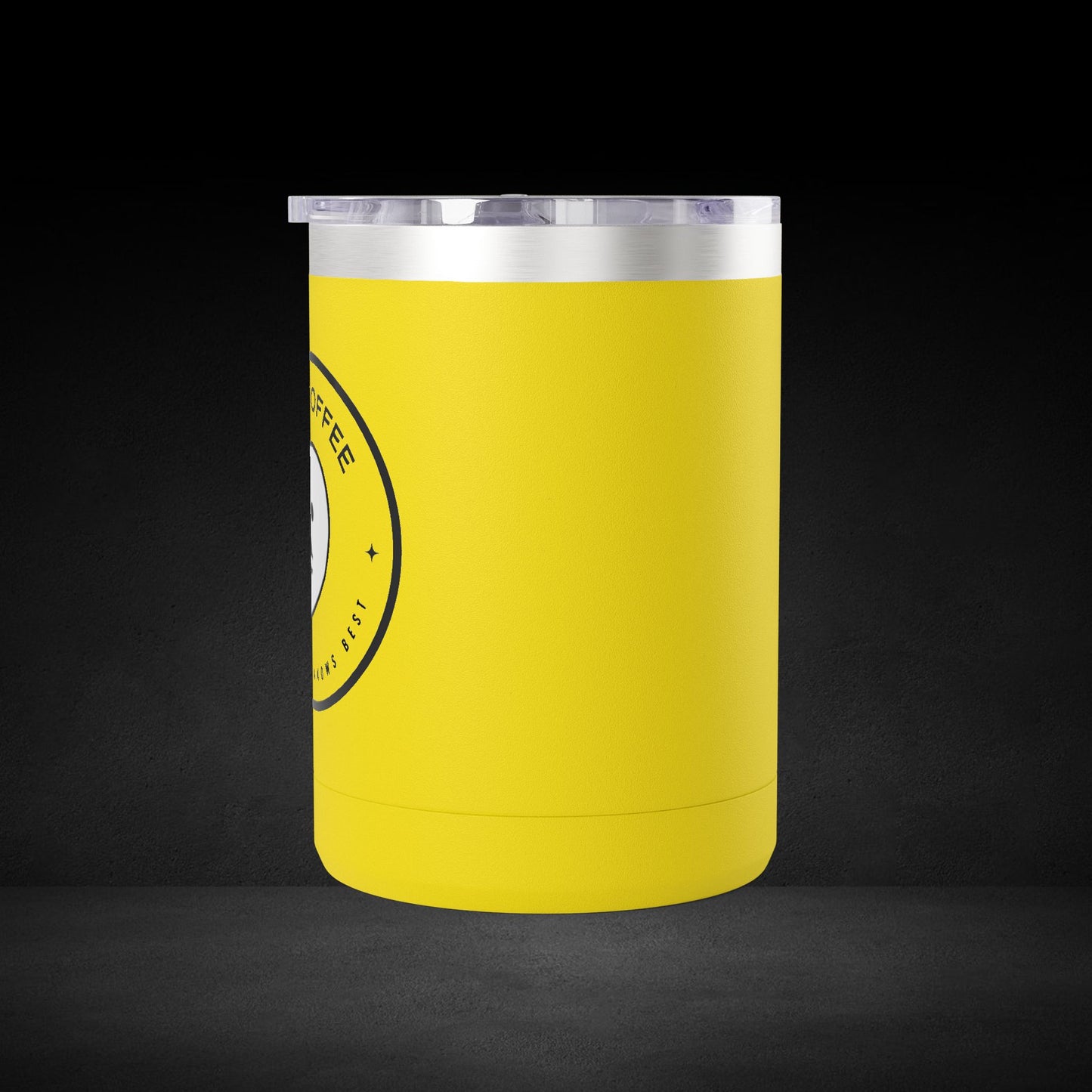 Hot Coffee The Spirit Knows Best Ghost Travel Mug - Minimalist Badge Design Coffee Cup