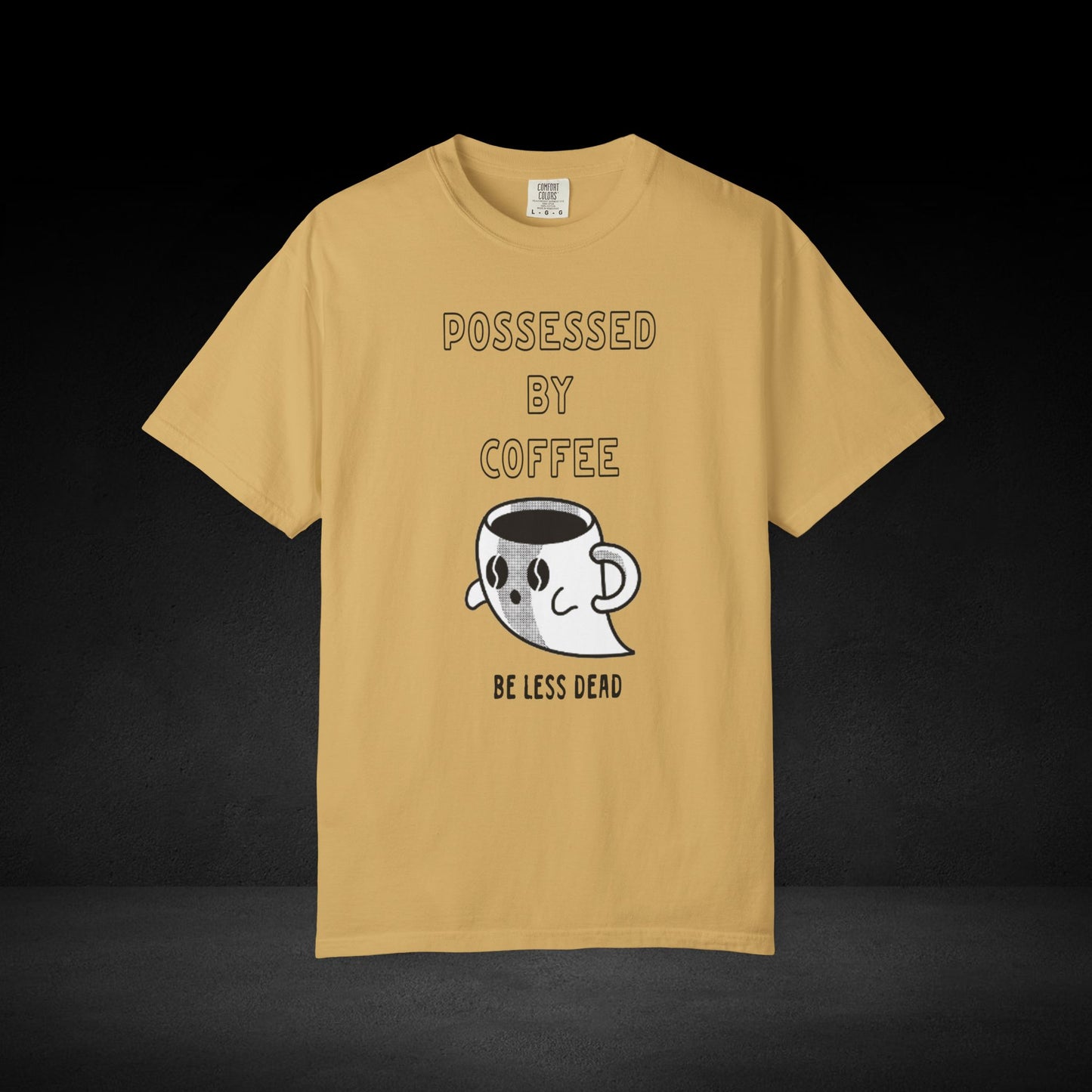 Haunted Brew Tee – Ghost Coffee Cup Character Graphic Shirt