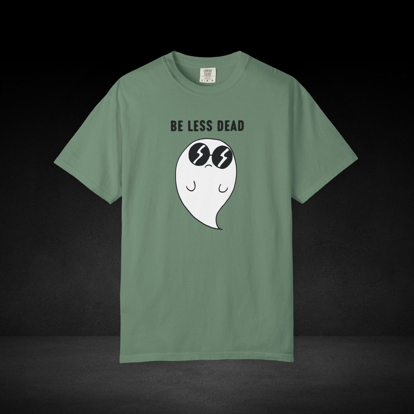 Be Less Dead Ghost Tee – Cool Ghost in Shades Graphic Coffee Shirt