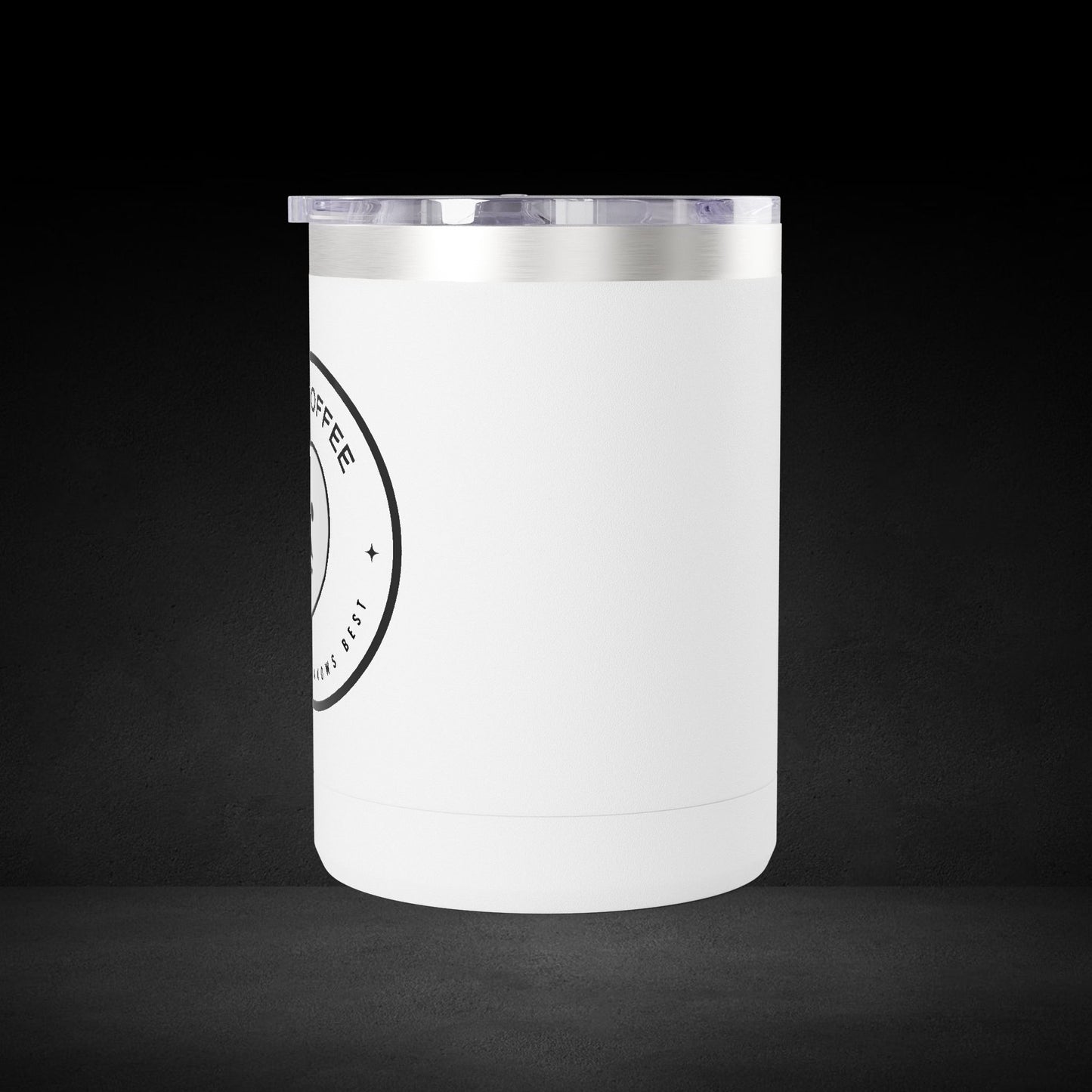 Hot Coffee The Spirit Knows Best Ghost Travel Mug - Minimalist Badge Design Coffee Cup