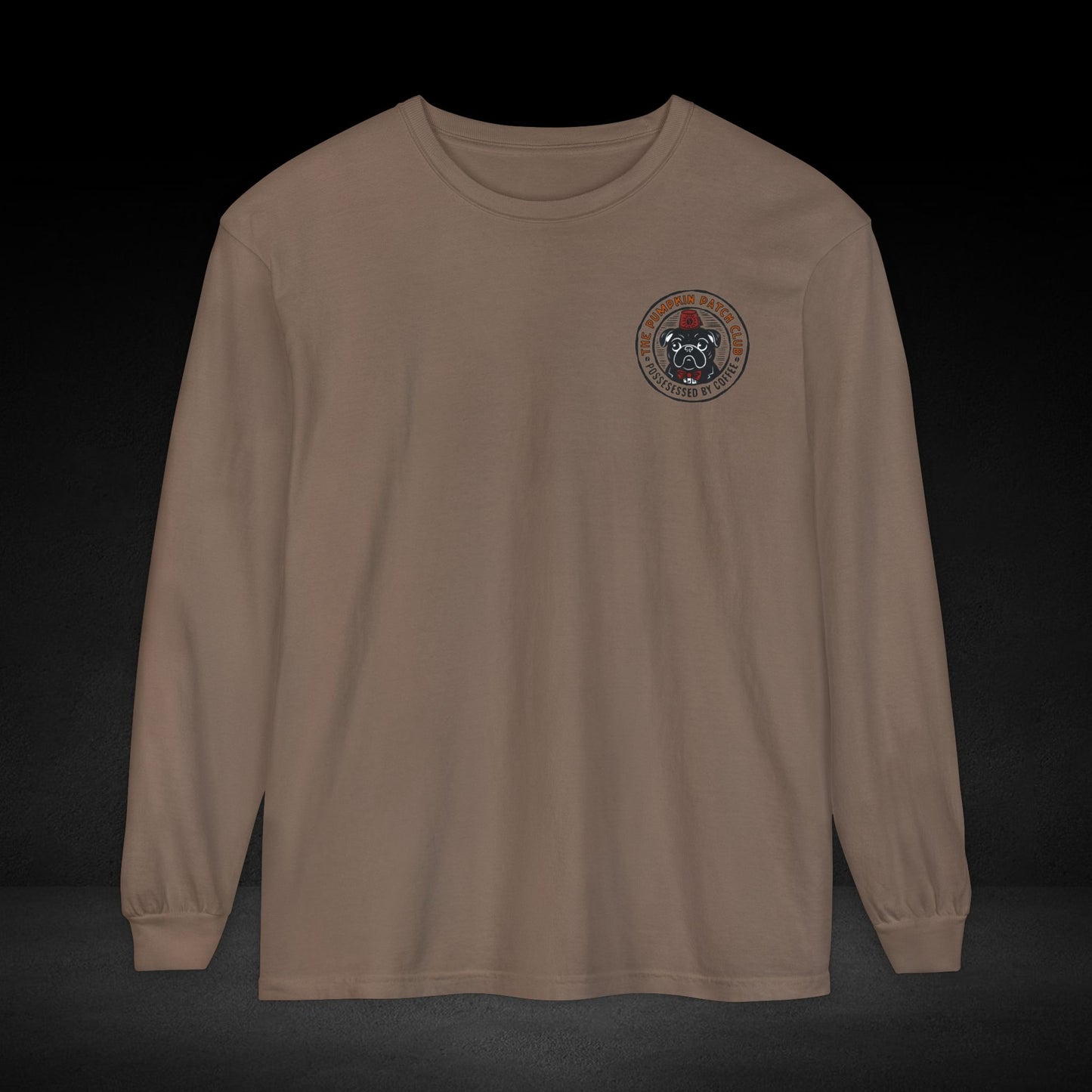 The Pumpkin Patch Club Long Sleeve Tee – Pug & Skull Coffee Edition