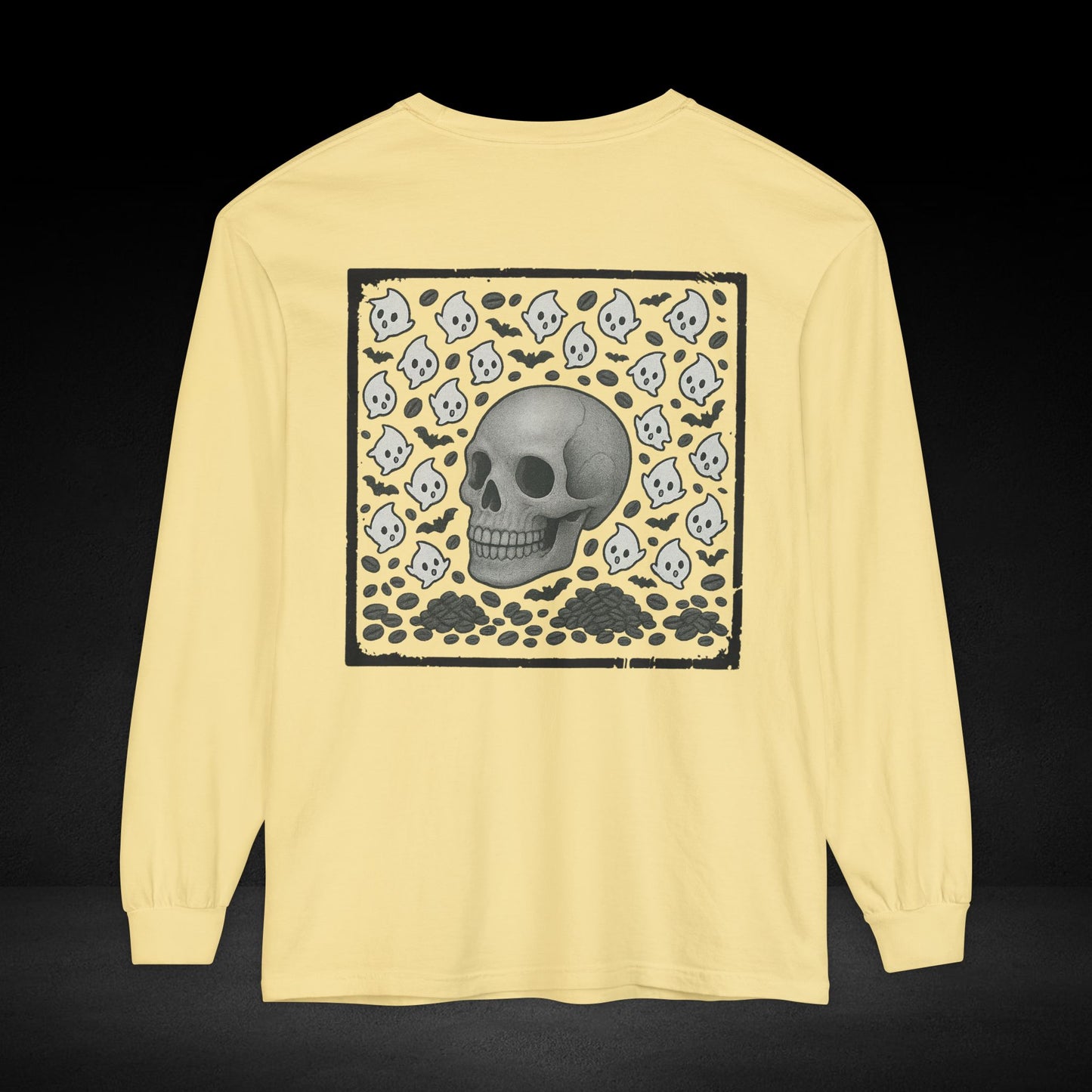 The Pumpkin Patch Club Long Sleeve Tee – Pug & Skull Coffee Edition