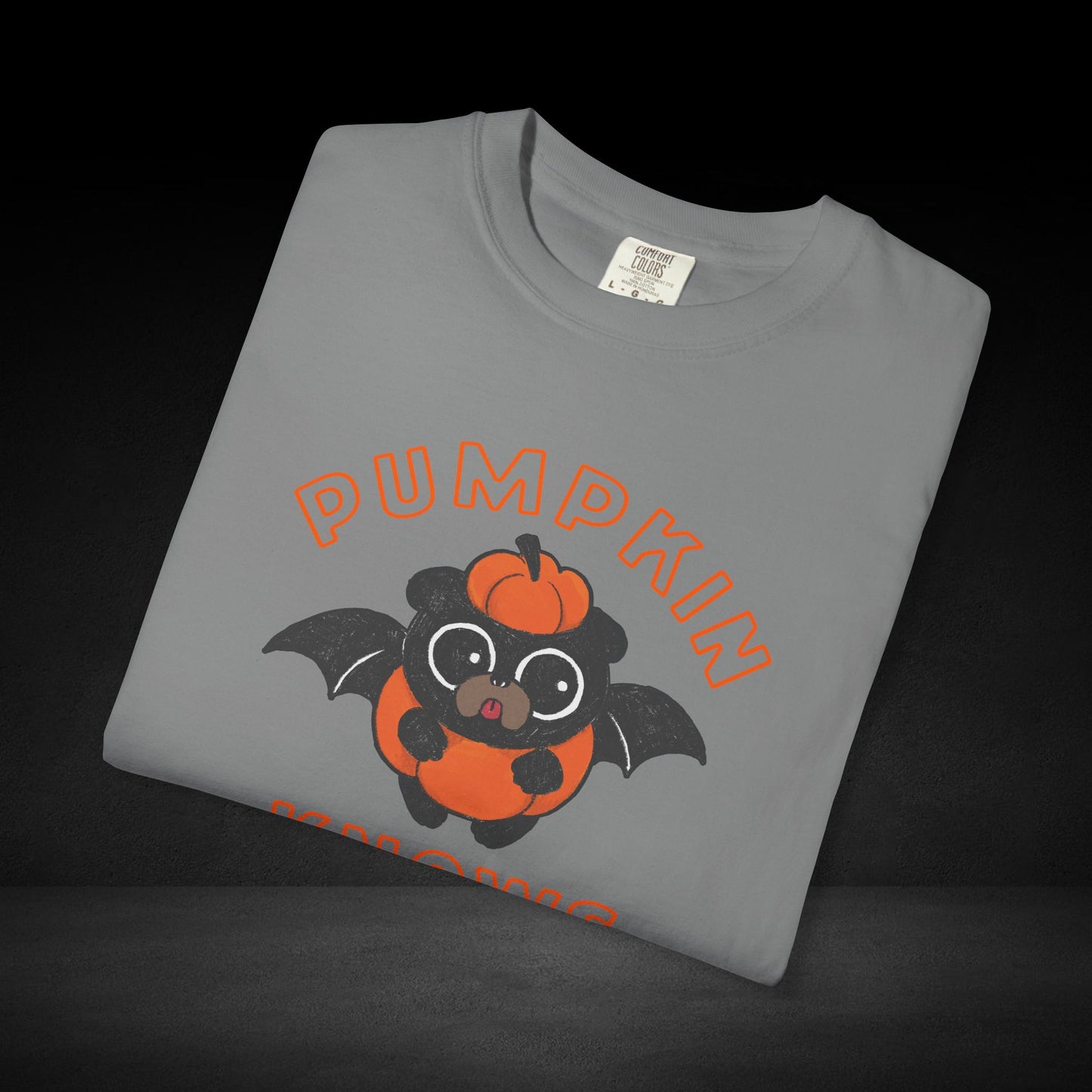Pumpkin Knows Tee – Cute Bat Pug Pumpkin Halloween Coffee Shirt