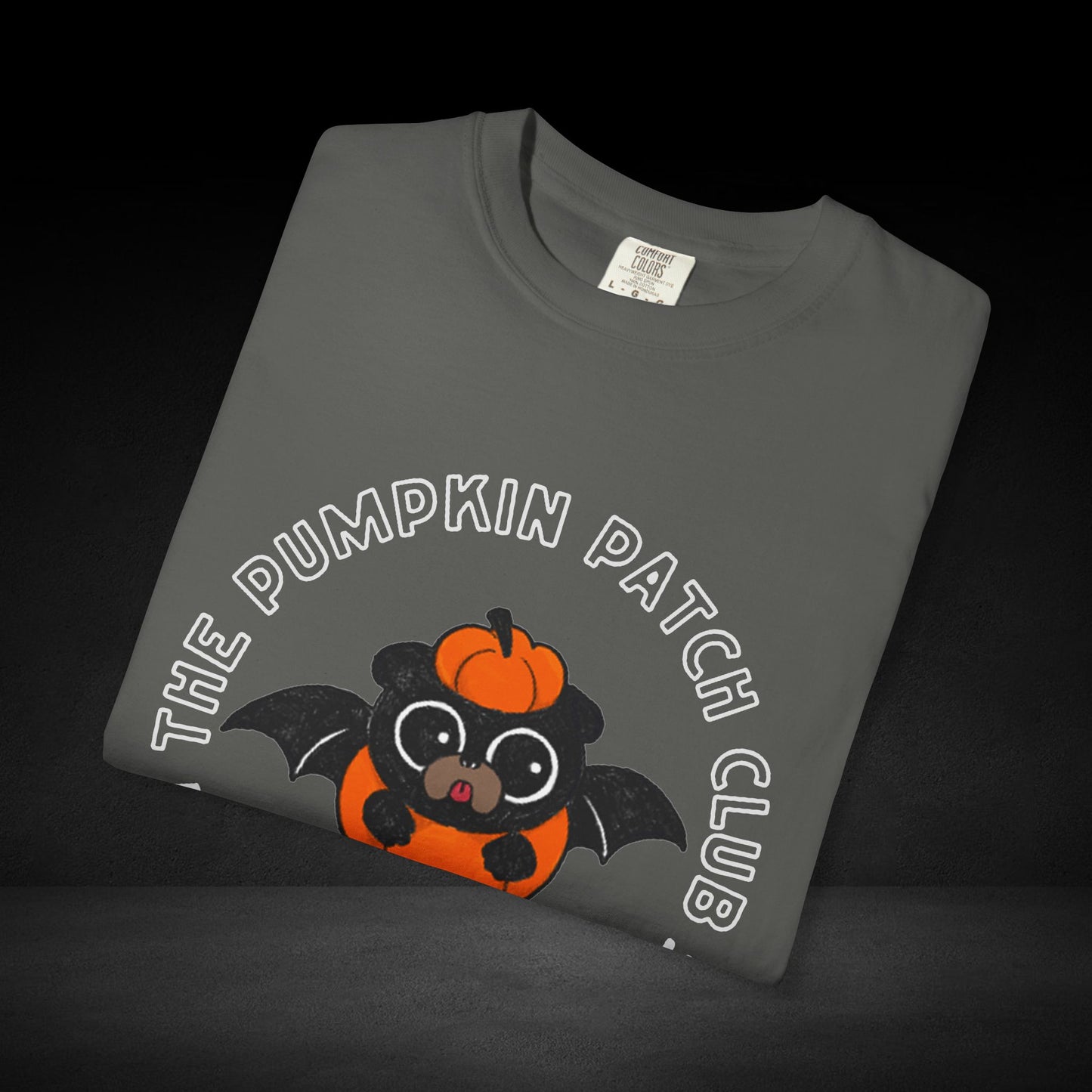 Pumpkin Patch Club Bat Pug Tee – Cute Pumpkin Coffee Lover Halloween Shirt