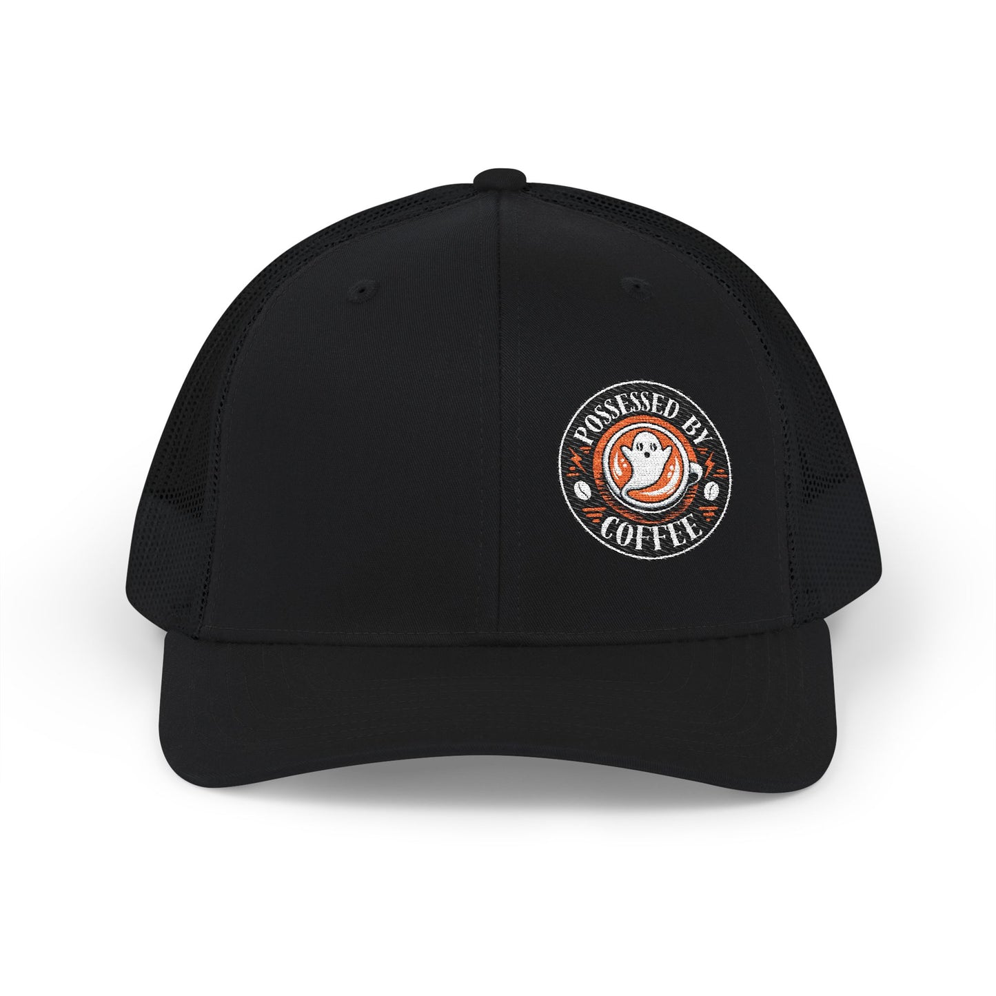 Possessed by Coffee Trucker Hat —  Black