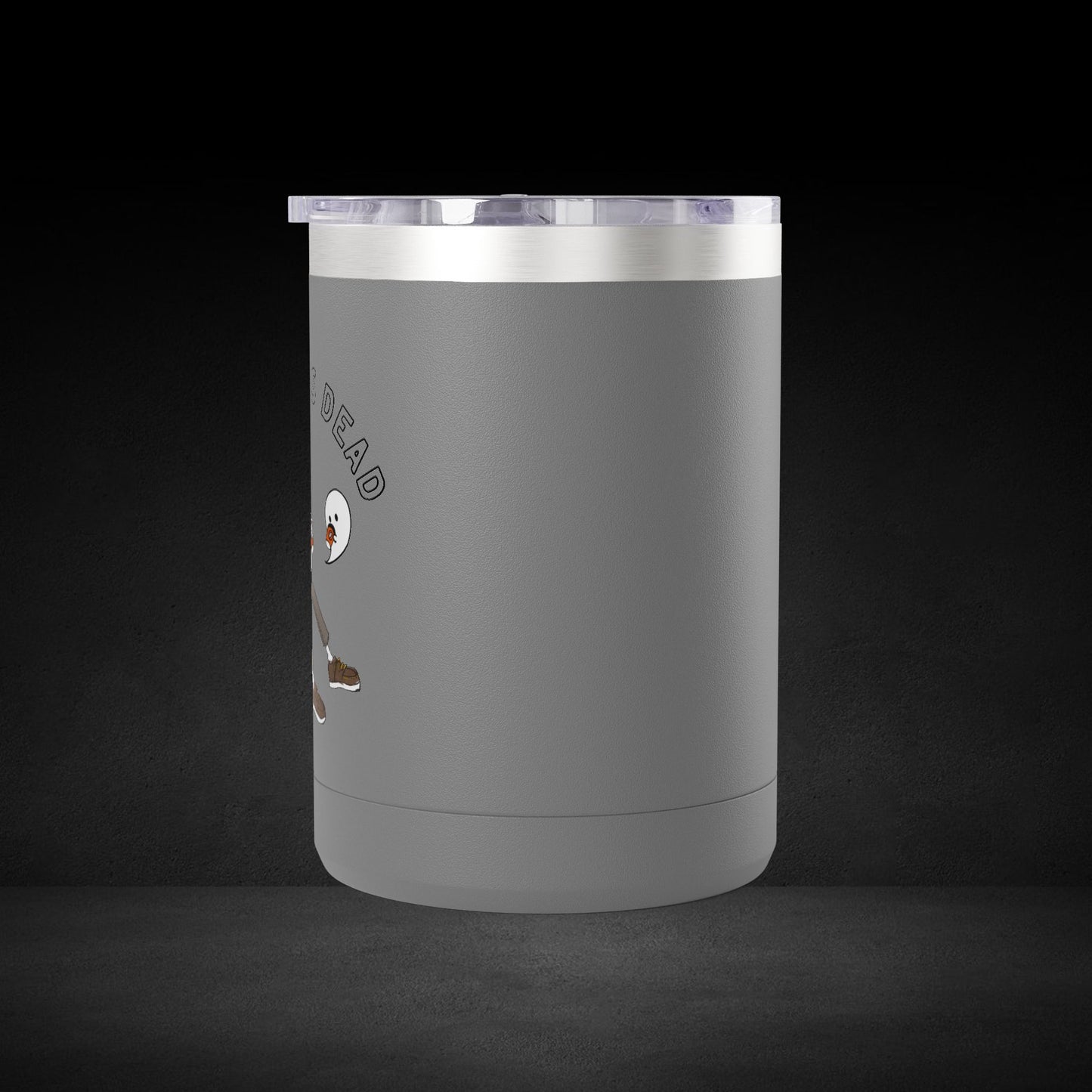 Be Less Dead Skeleton and Ghost Travel Mug - Coffee Lover Cup with Unique Illustrated Design