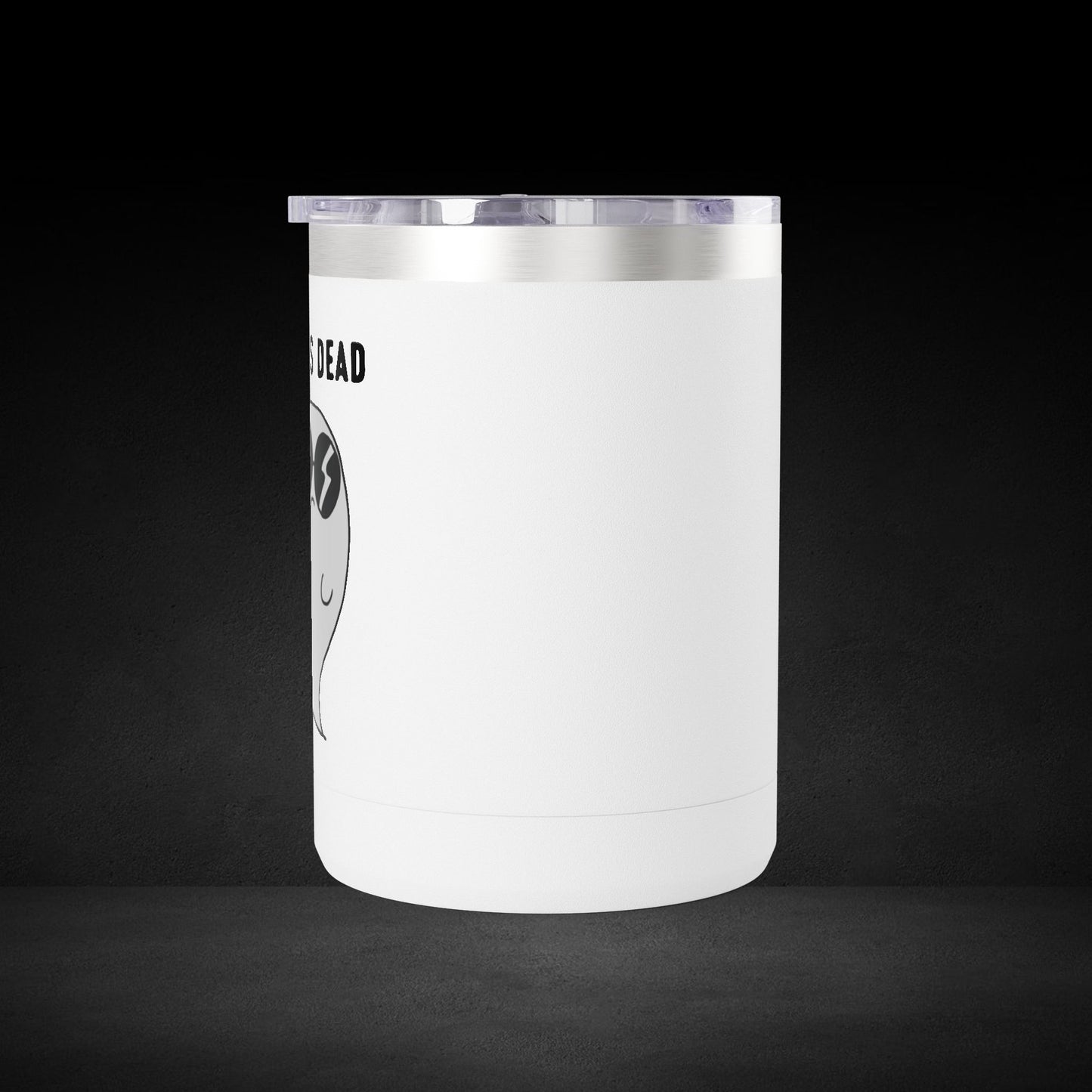 Be Less Dead Ghost Coffee Mug – Cool Ghost Design with Coffee Eyes - Possessed by Coffee Travel Mug