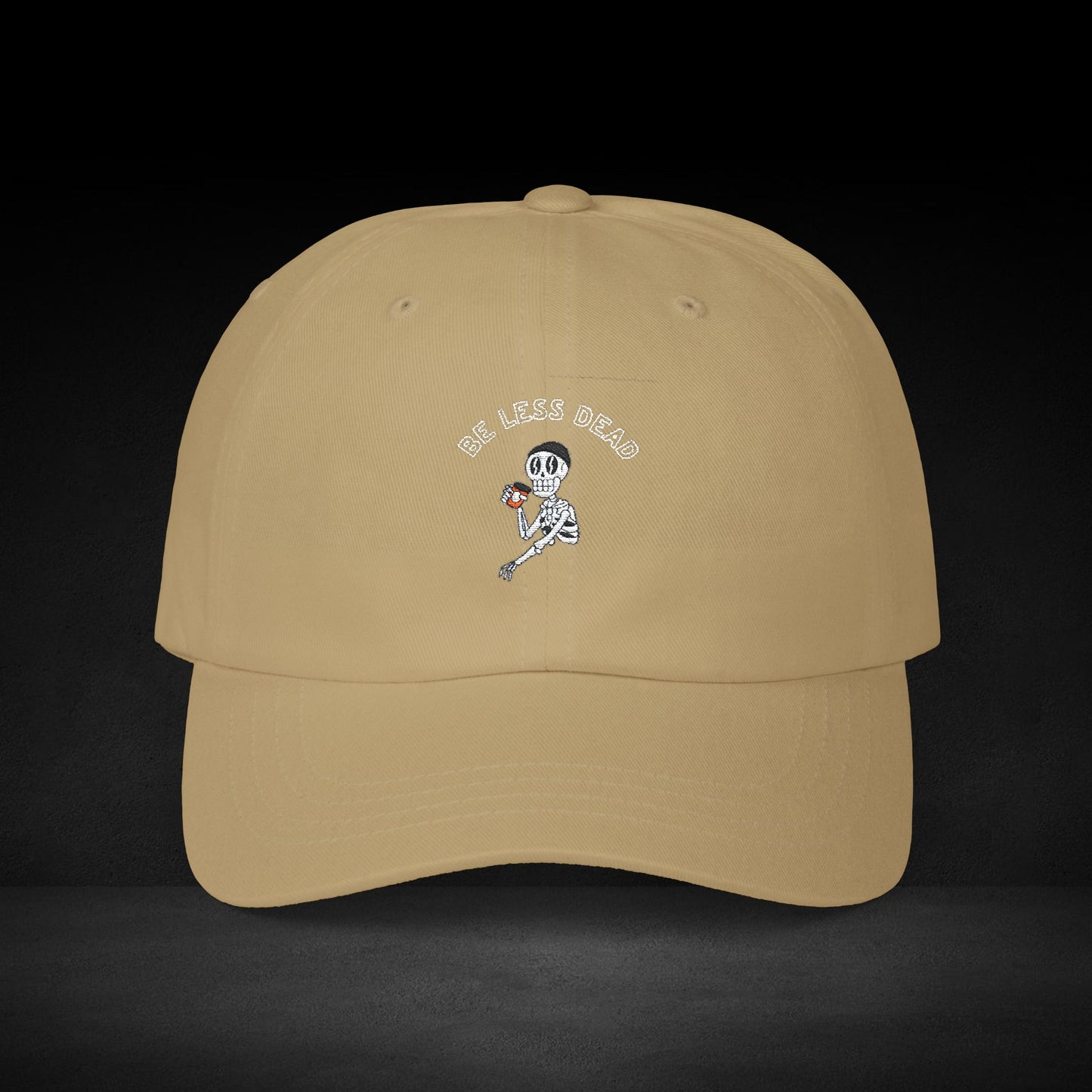 Be Less Dead Skeleton Coffee Cap – Bold Coffee Spirit Baseball Hat