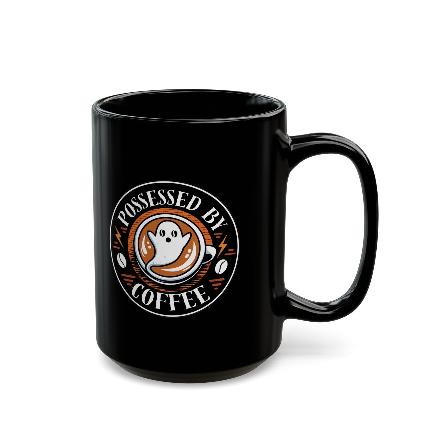 Possessed by Coffee Mug — Black Ceramic 11oz & 15oz