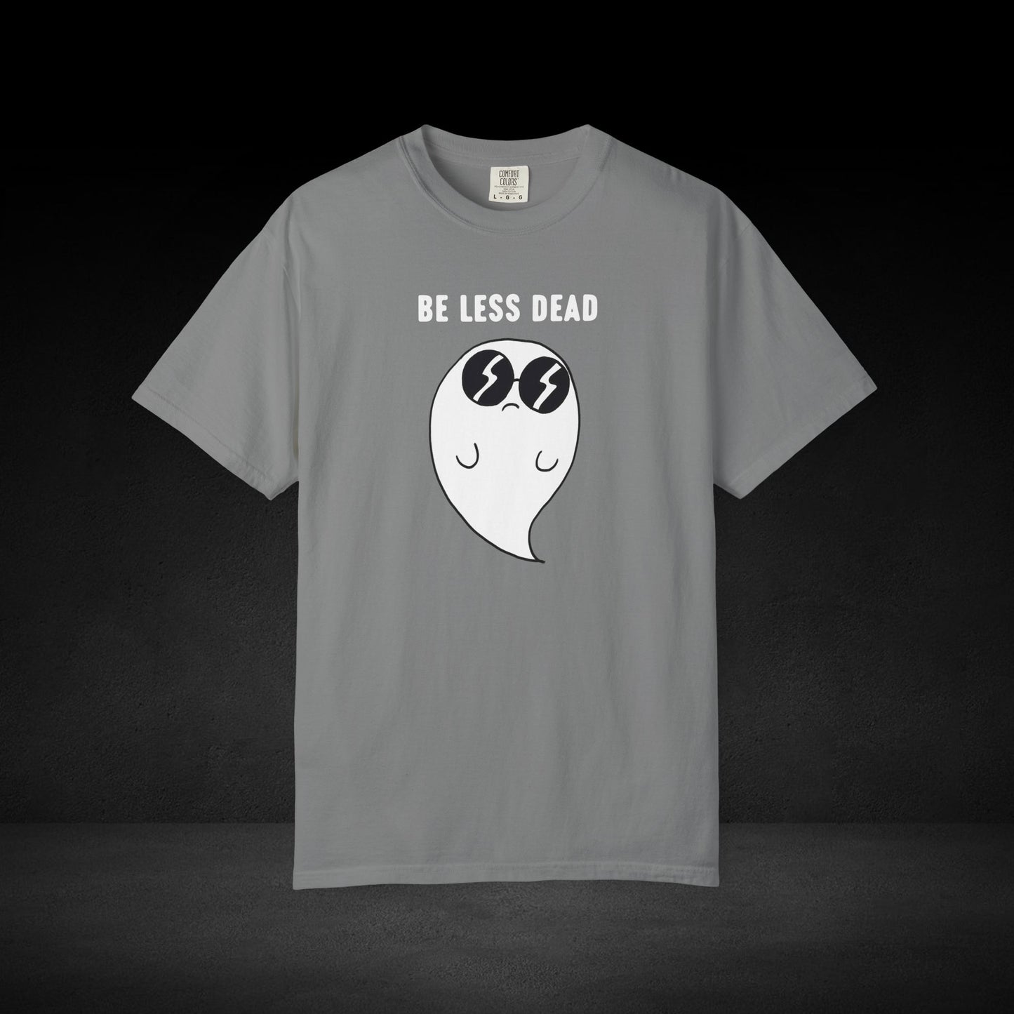 Be Less Dead Ghost Tee – Cool Ghost in Shades Graphic Coffee Shirt