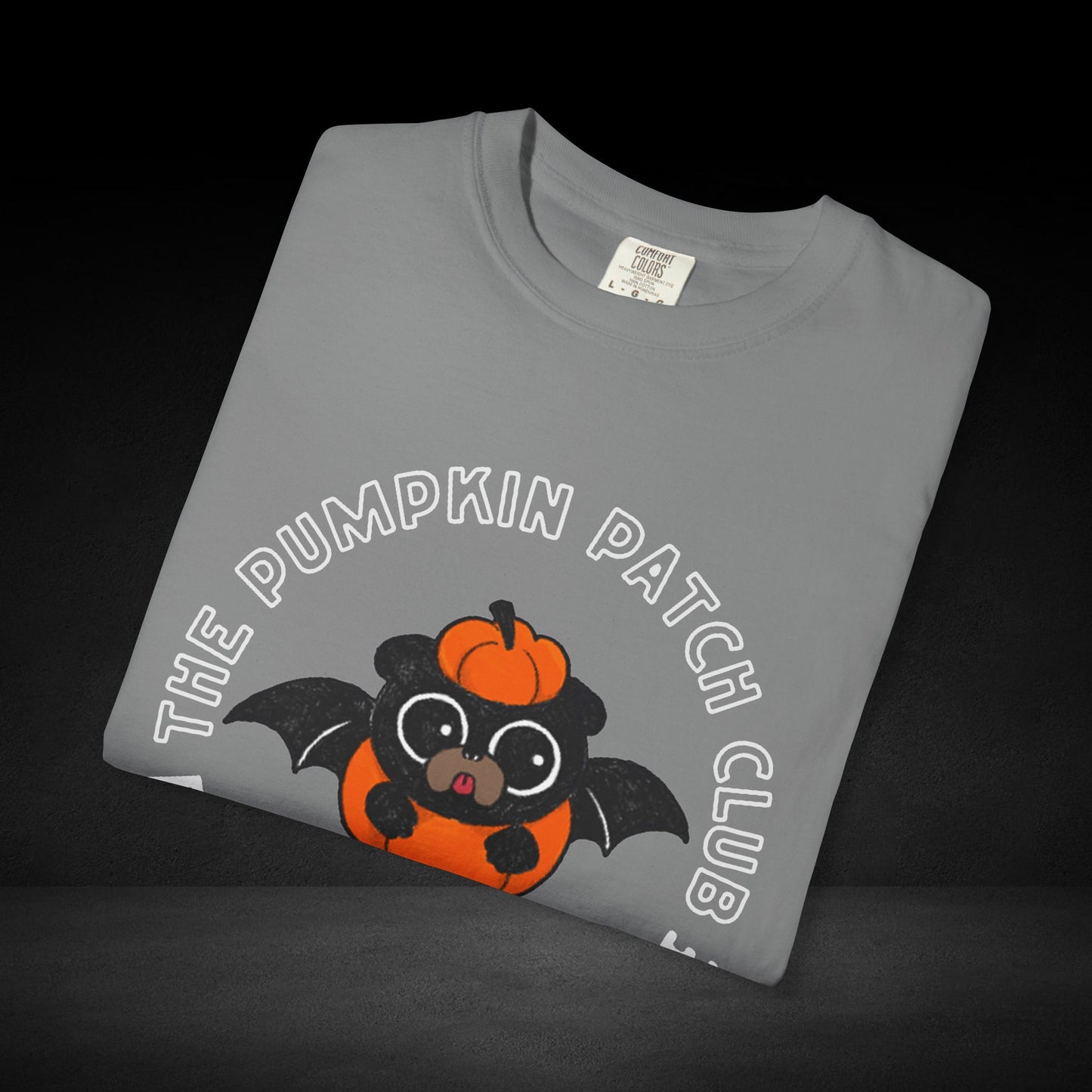 Pumpkin Patch Club Bat Pug Tee – Cute Pumpkin Coffee Lover Halloween Shirt