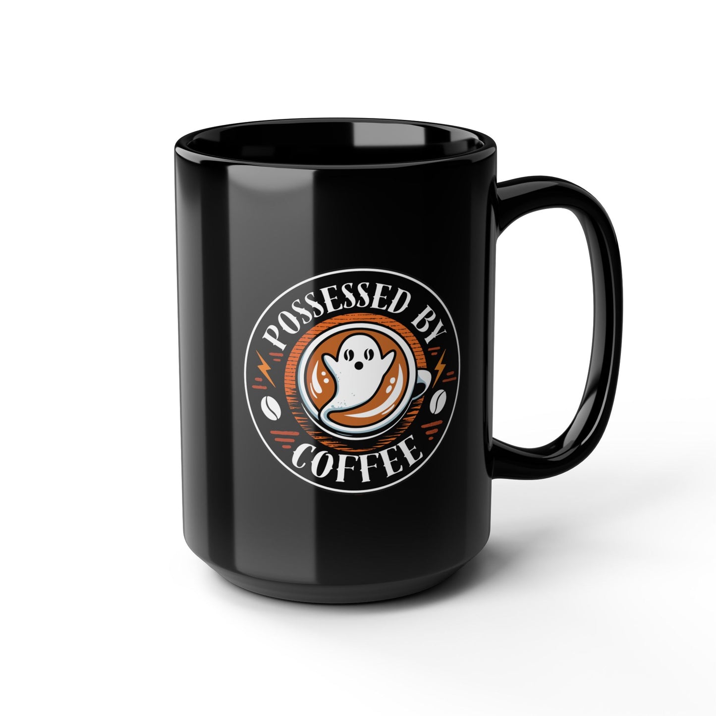 Possessed by Coffee Mug — Black Ceramic 11oz & 15oz