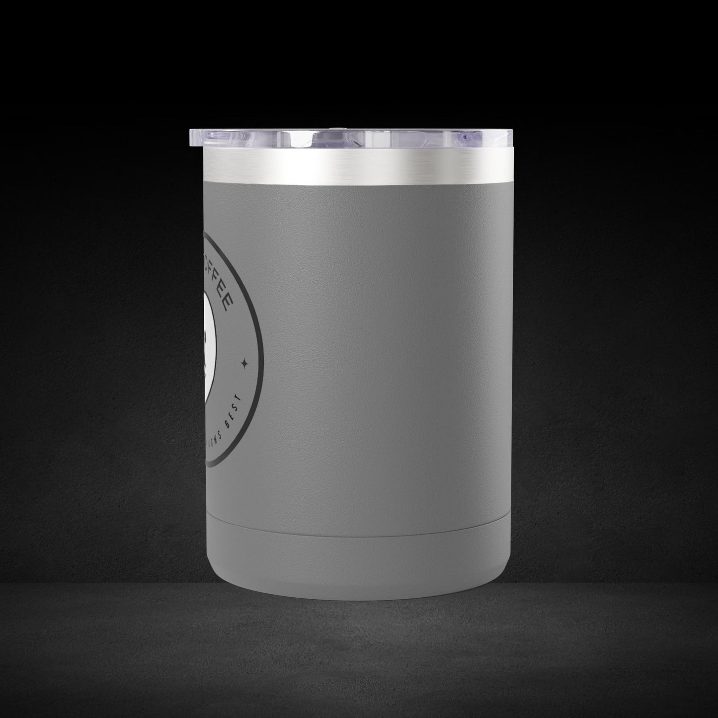 Hot Coffee The Spirit Knows Best Ghost Travel Mug - Minimalist Badge Design Coffee Cup