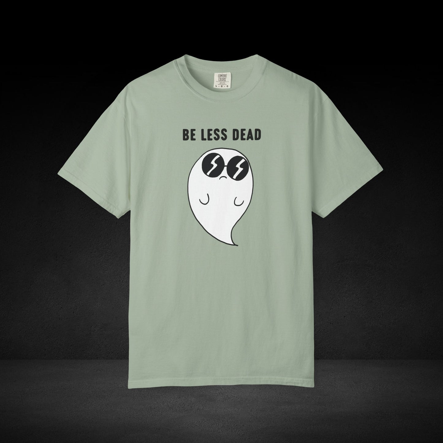 Be Less Dead Ghost Tee – Cool Ghost in Shades Graphic Coffee Shirt