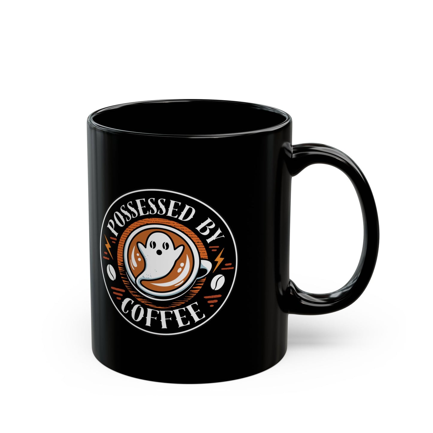 Possessed by Coffee Mug — Black Ceramic 11oz & 15oz