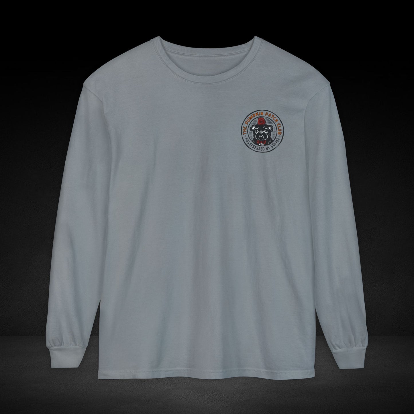 The Pumpkin Patch Club Long Sleeve Tee – Pug & Skull Coffee Edition