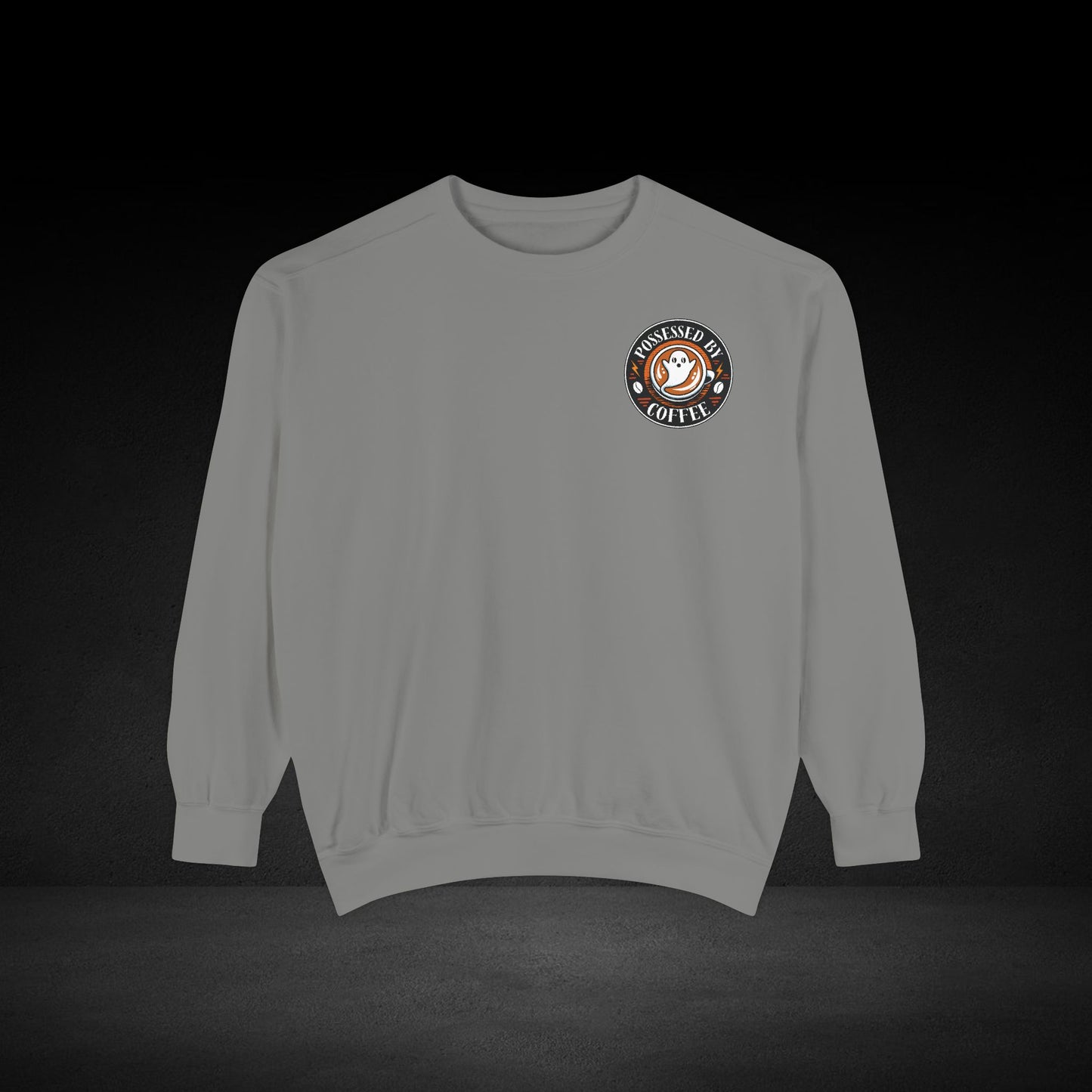 Possessed by Coffee Ghost & Skull Sweatshirt – Haunted Roast Collection