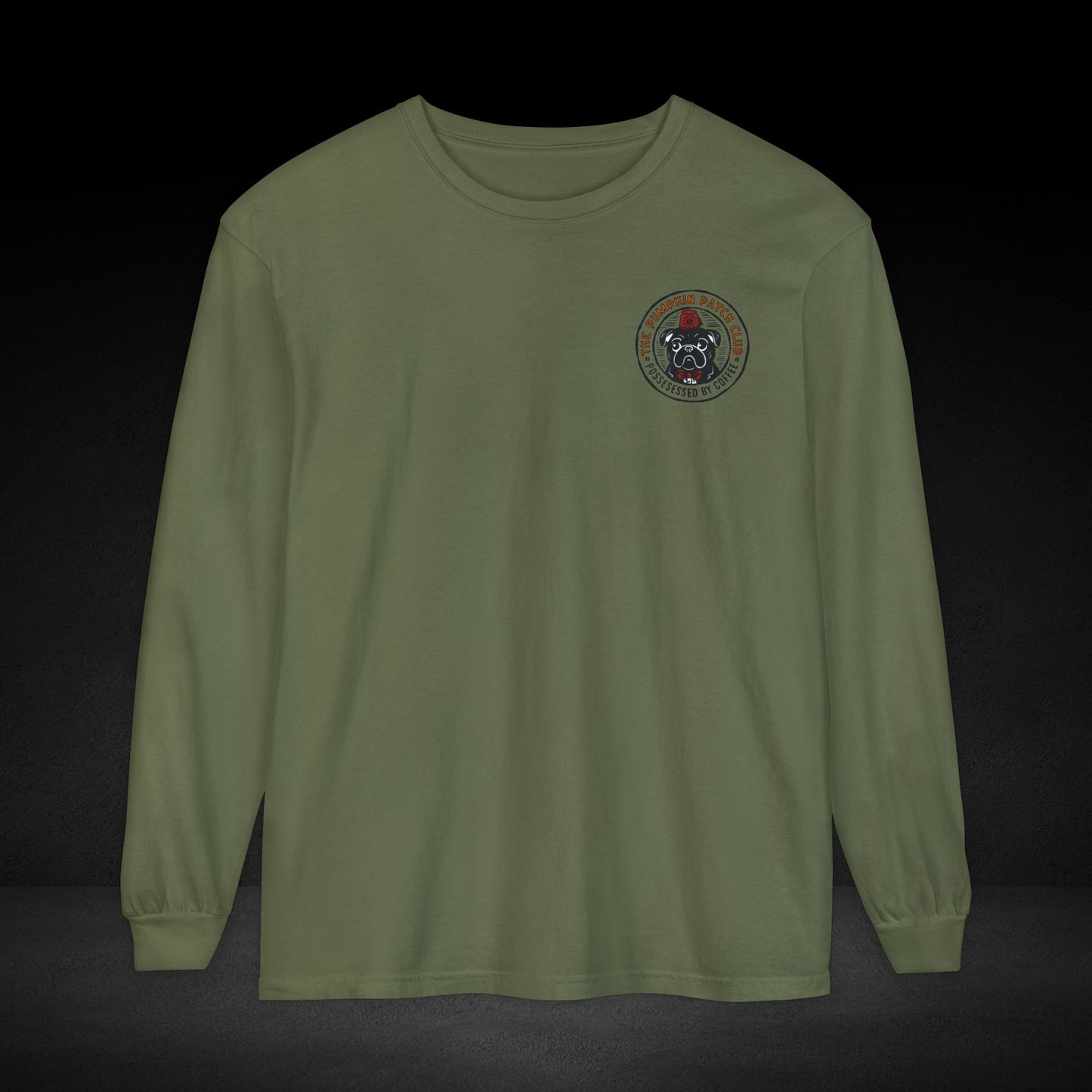 The Pumpkin Patch Club Long Sleeve Tee – Pug & Skull Coffee Edition