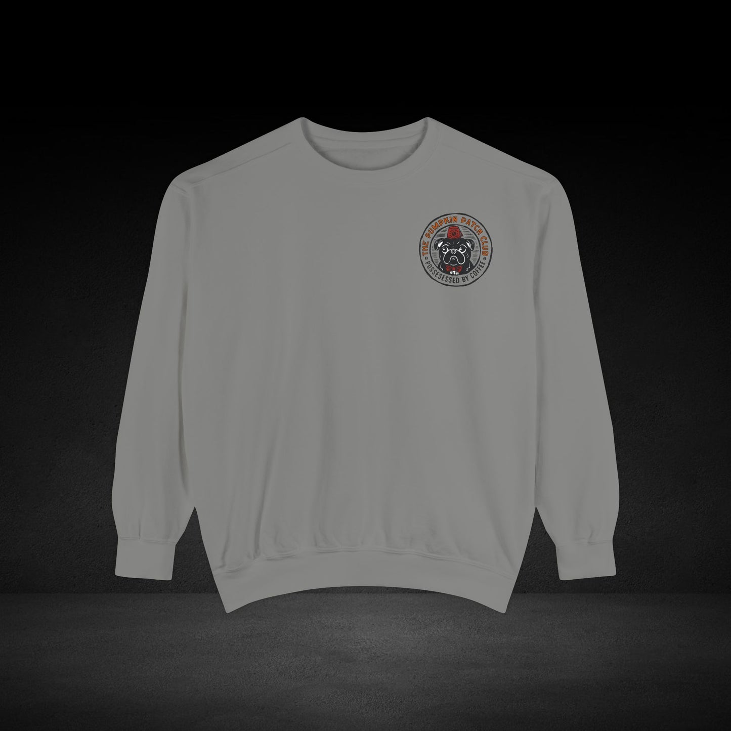 Pumpkin Patch Club Pug & Skull Sweatshirt – Possessed by Coffee Collection
