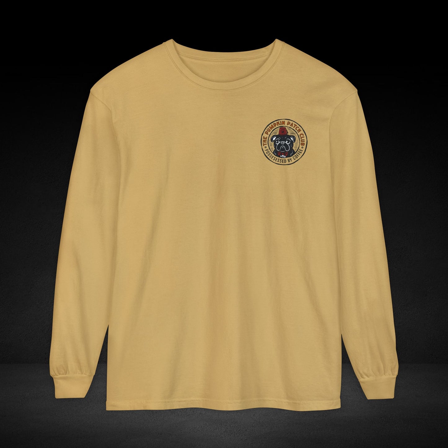The Pumpkin Patch Club Long Sleeve Tee – Pug & Skull Coffee Edition
