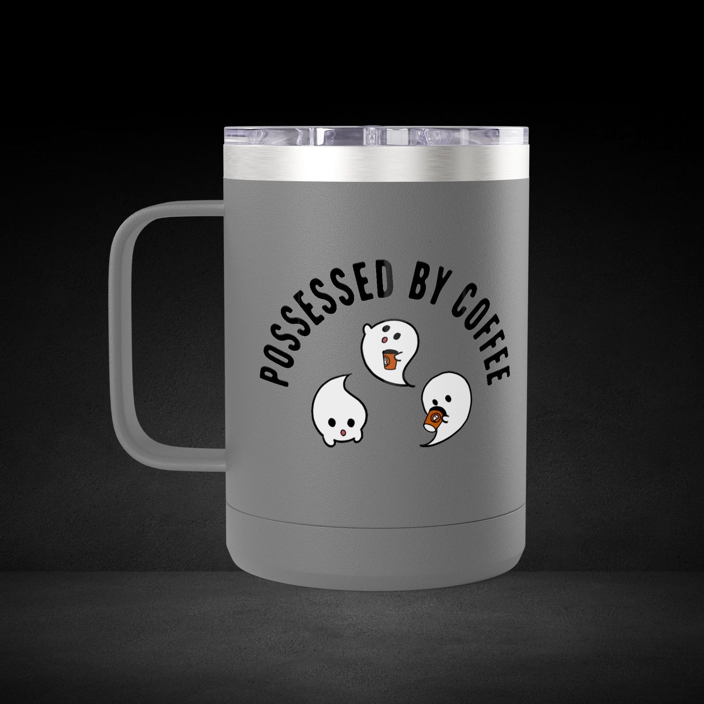 Ghost Trio Coffee Mug – Three Coffee-Loving Spirits - Possessed by Coffee Travel Mug